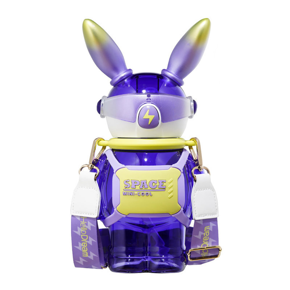 Little Surprise Box Space Bunny Robo Water Bottle For Kids And Adults, Purple