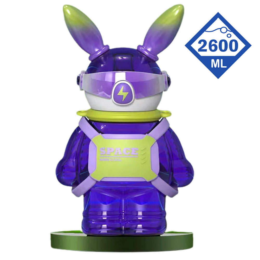 Little Surprise Box Space Bunny Robo Water Bottle For Kids And Adults, Purple