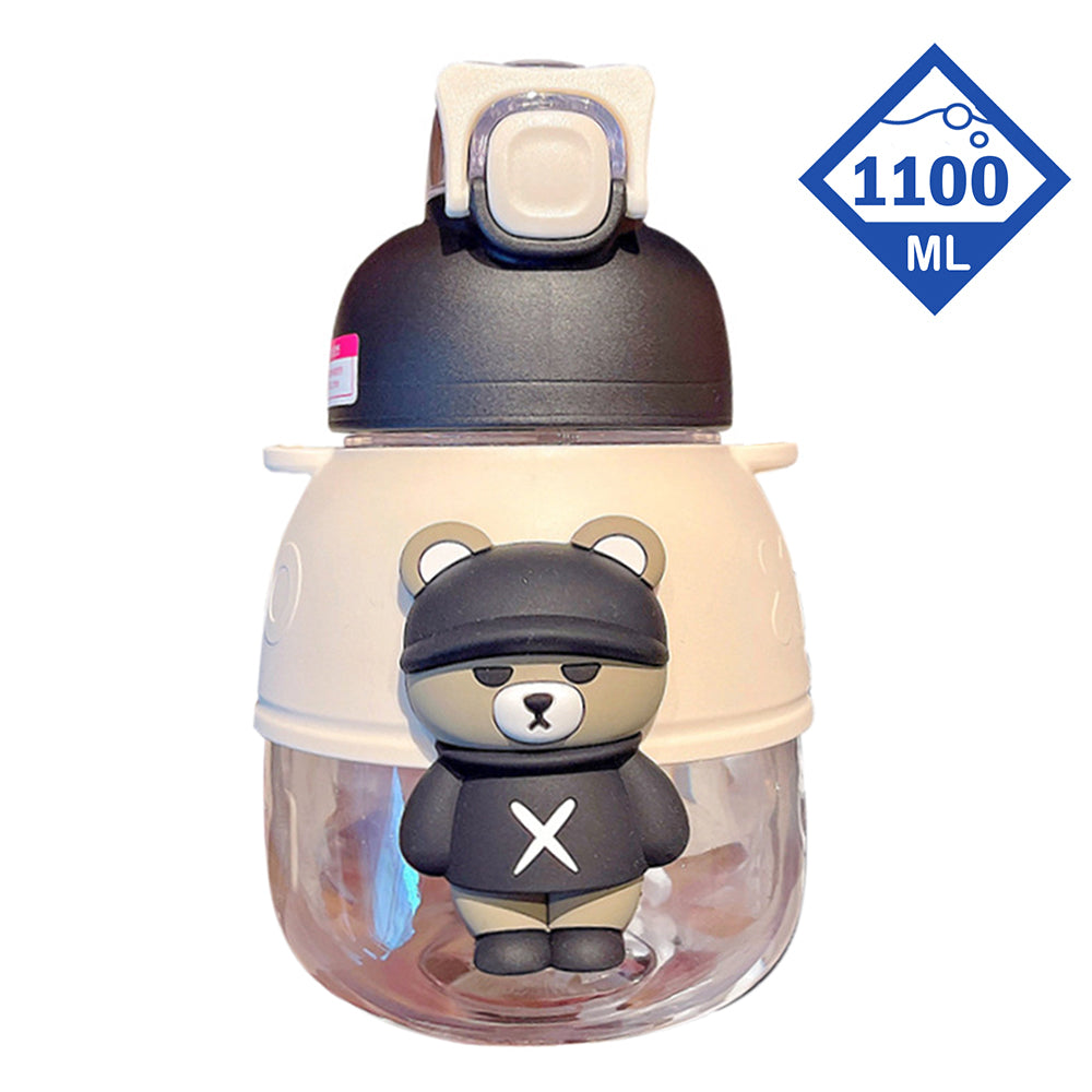 Little Surprise Box Xoxo From Kelly Jo Water Bottle With Handle, 1100 Ml For Kids & Adults, Black