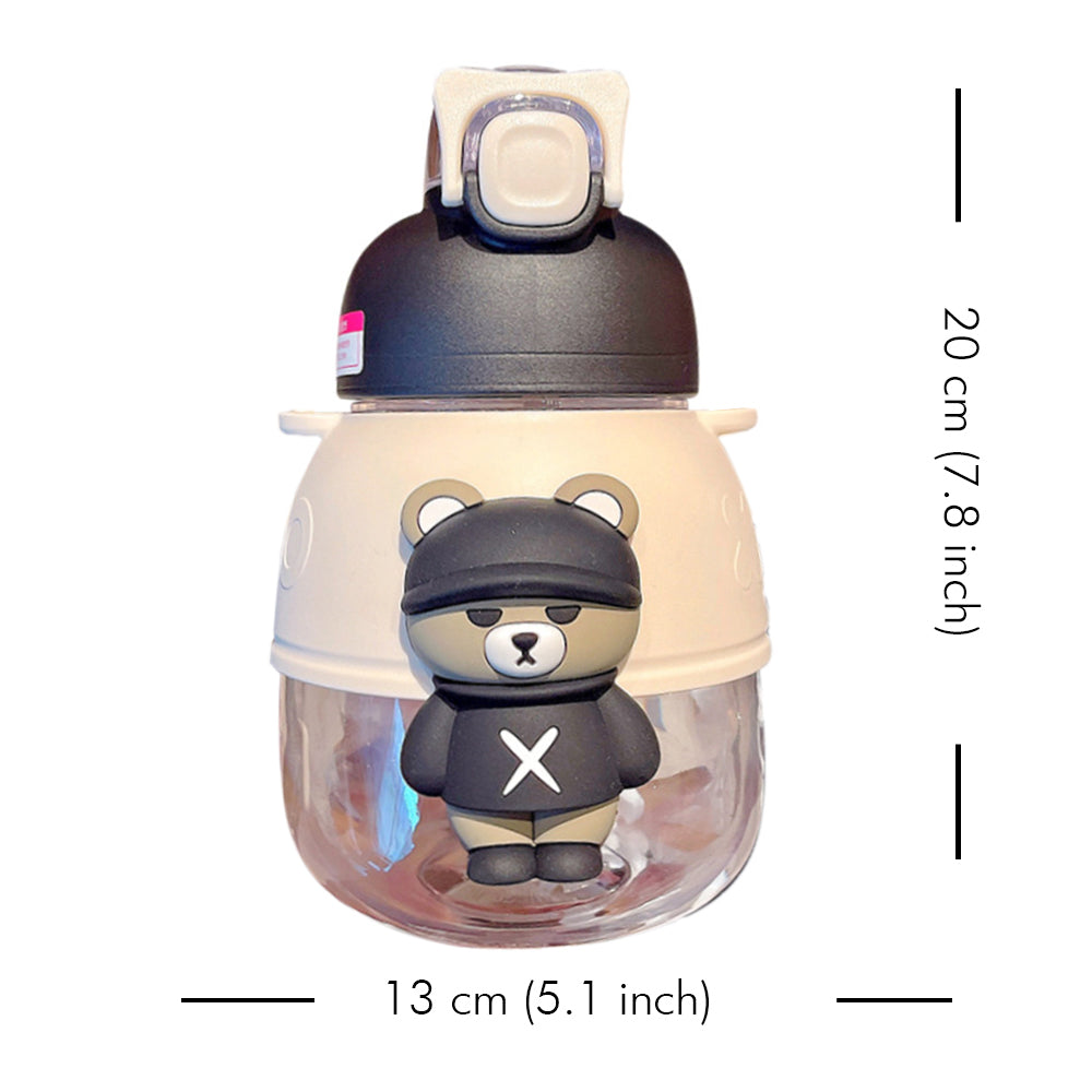 Little Surprise Box Xoxo From Kelly Jo Water Bottle With Handle, 1100 Ml For Kids & Adults, Black