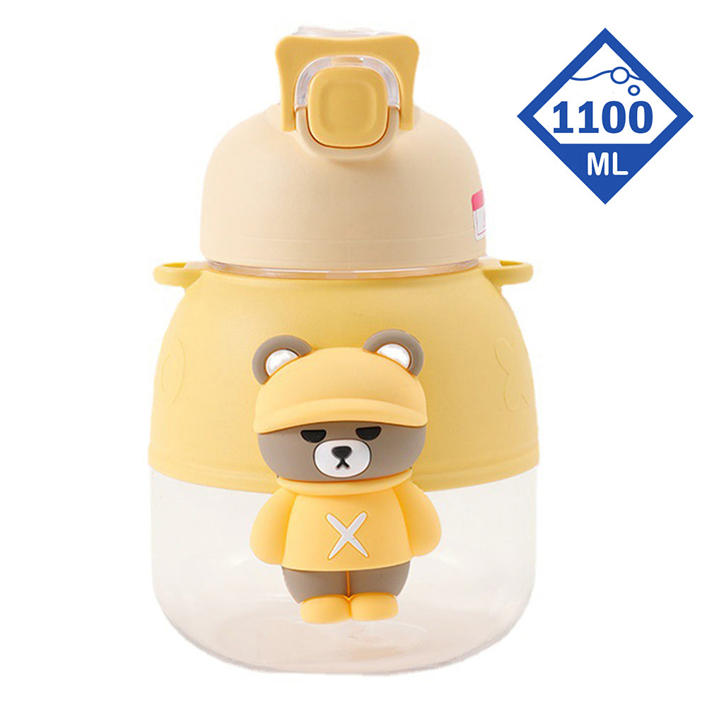 Little Surprise Box Xoxo From Kelly Jo Water Bottle With Handle, 1100 Ml For Kids & Adults,Yellow