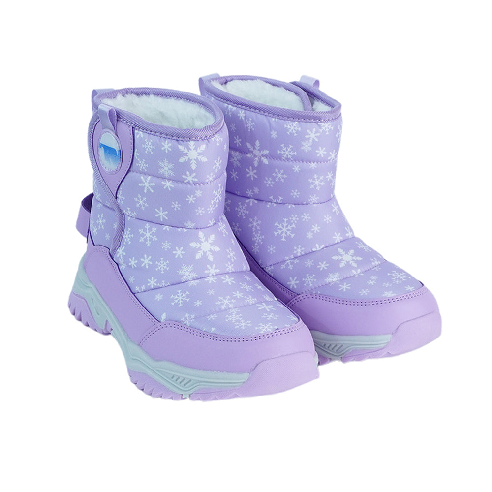 Little Surprise Box, Purple Snowflake Waterproof Winter Snow Boots for Women for Minus Degree Temperature