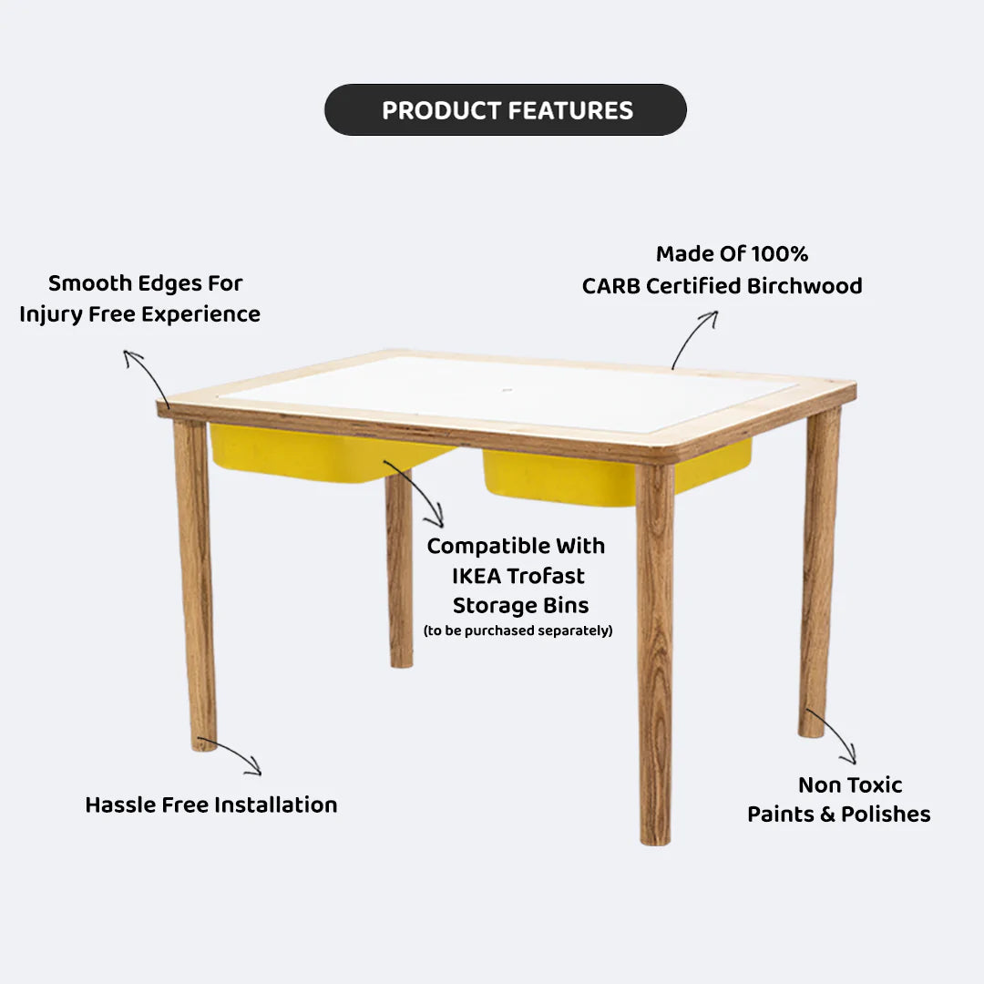 SWEN Montessori Inspired Wooden Sensory Table LUCAS