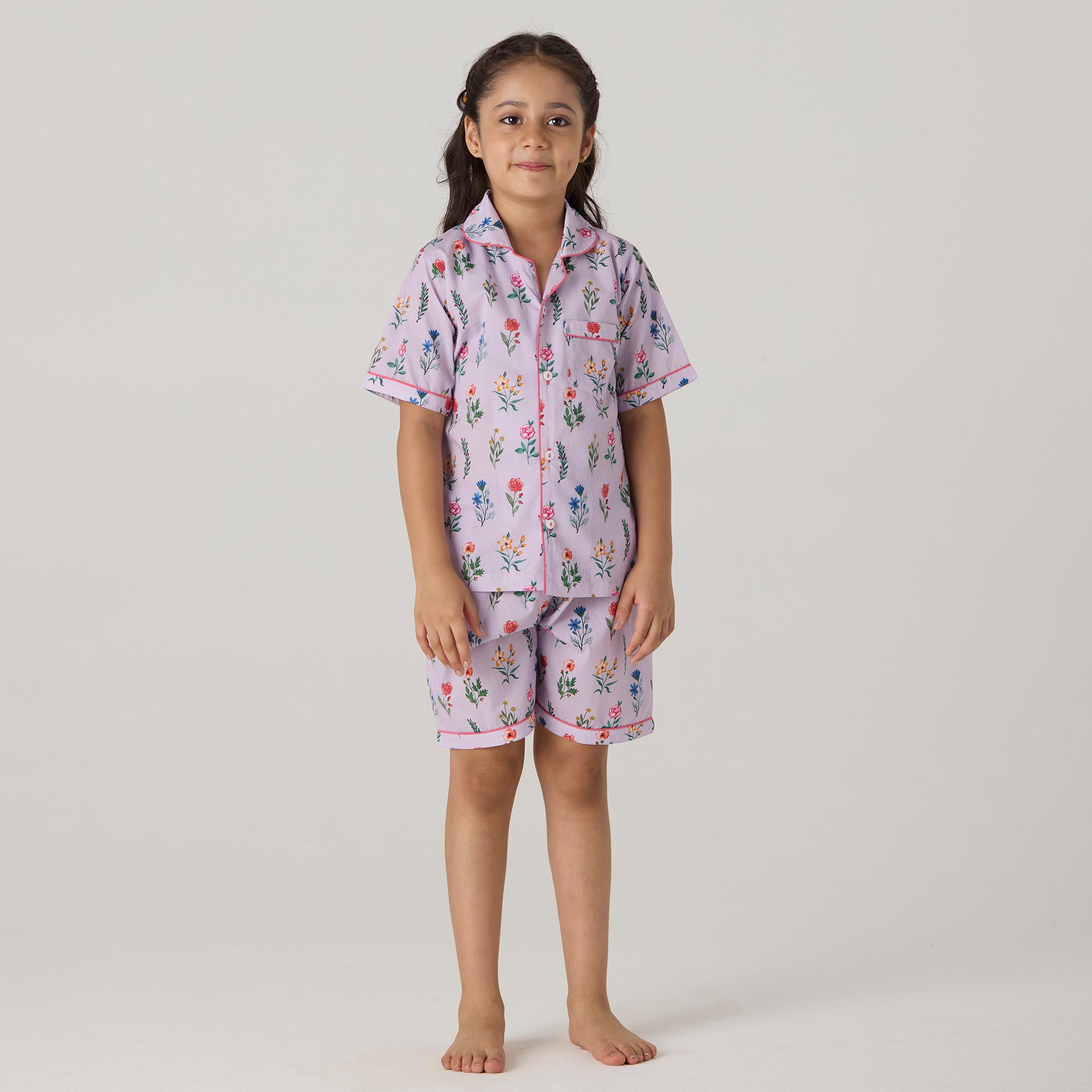 Printed Shorts Set For Girls