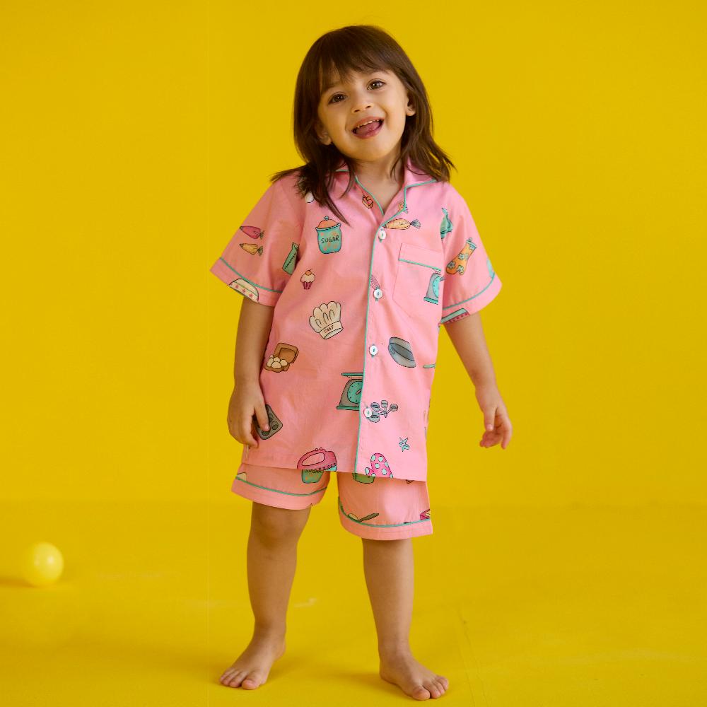 Printed Shorts Set For Girls