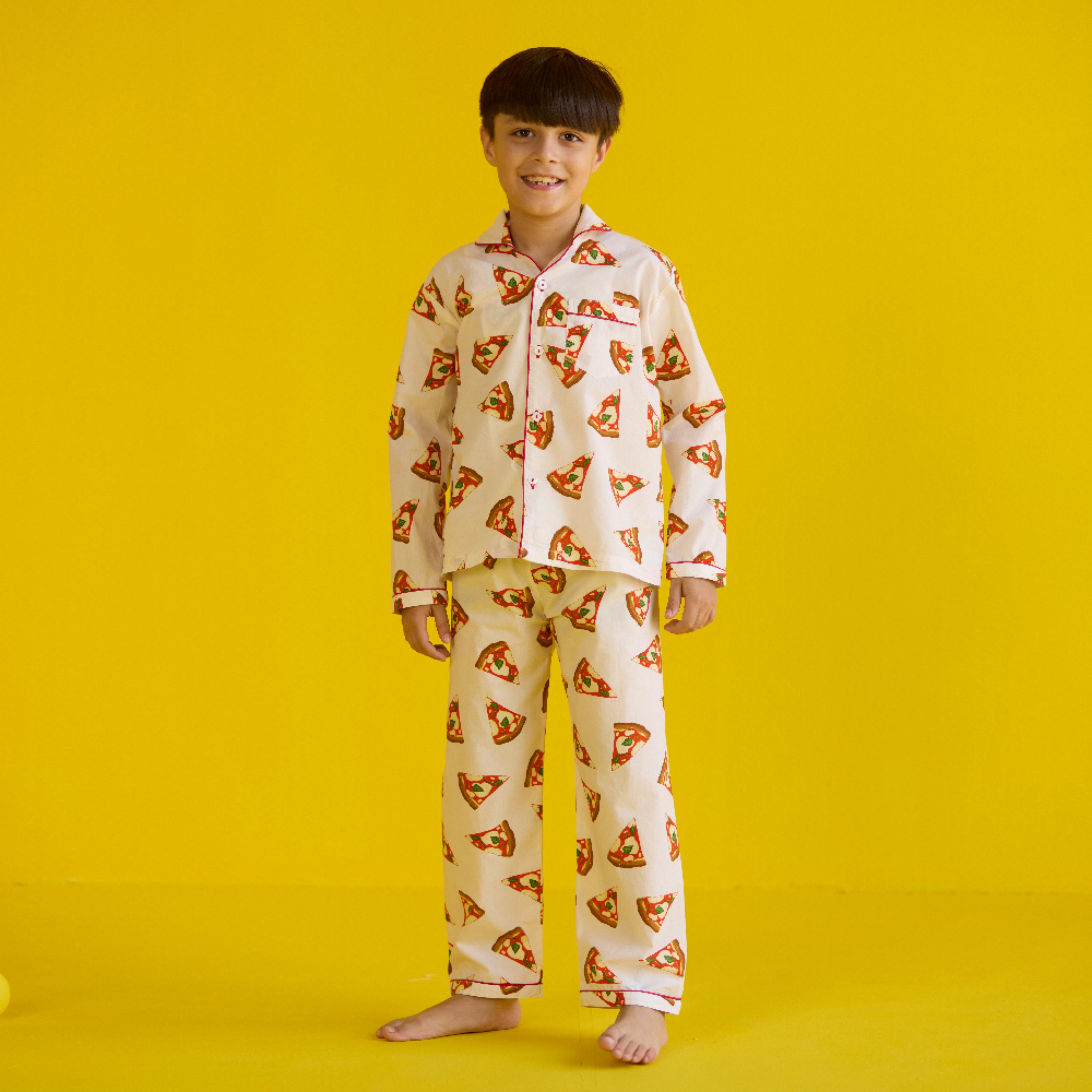 Pizza Party Pajama Set For Kids