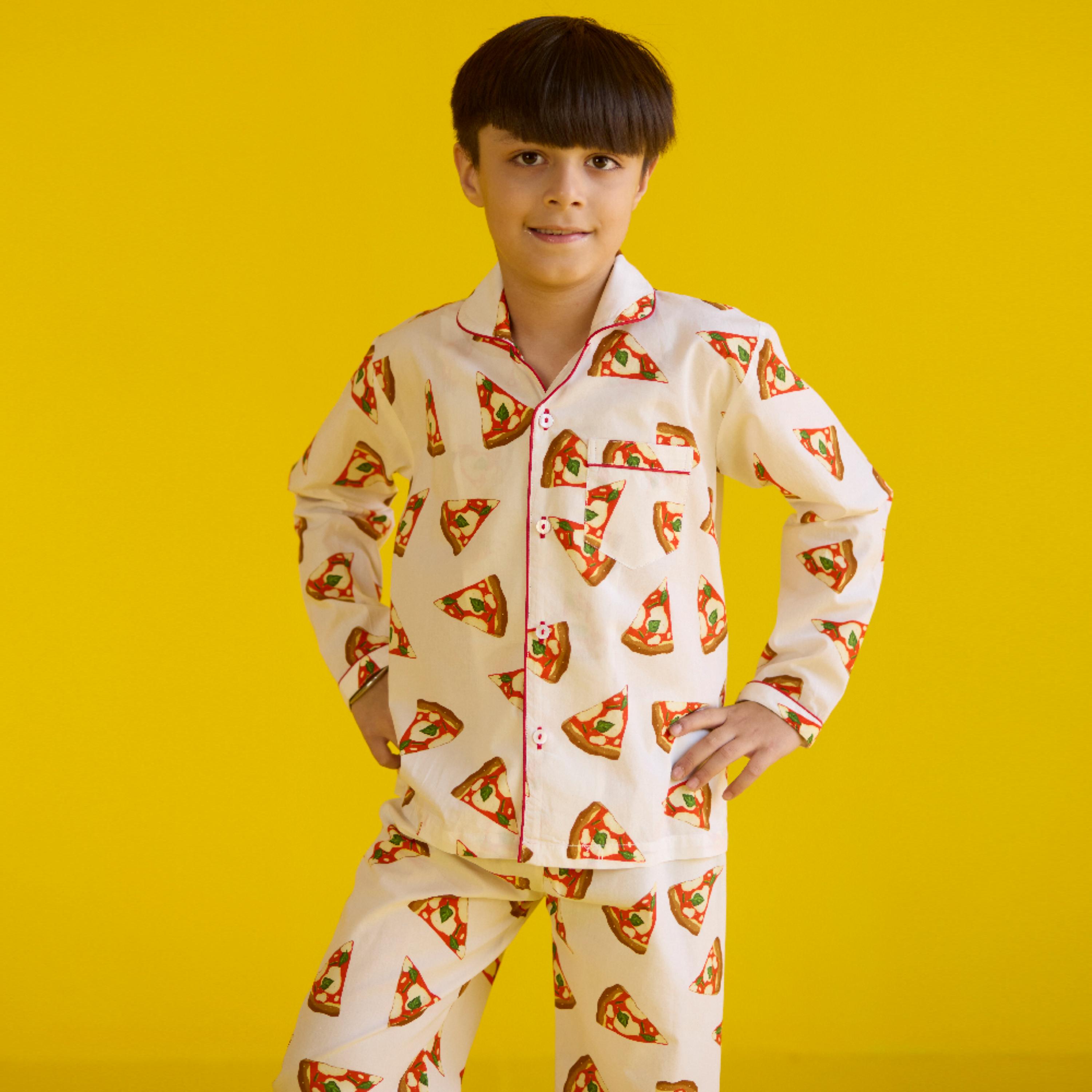 Pizza Party Pajama Set For Kids