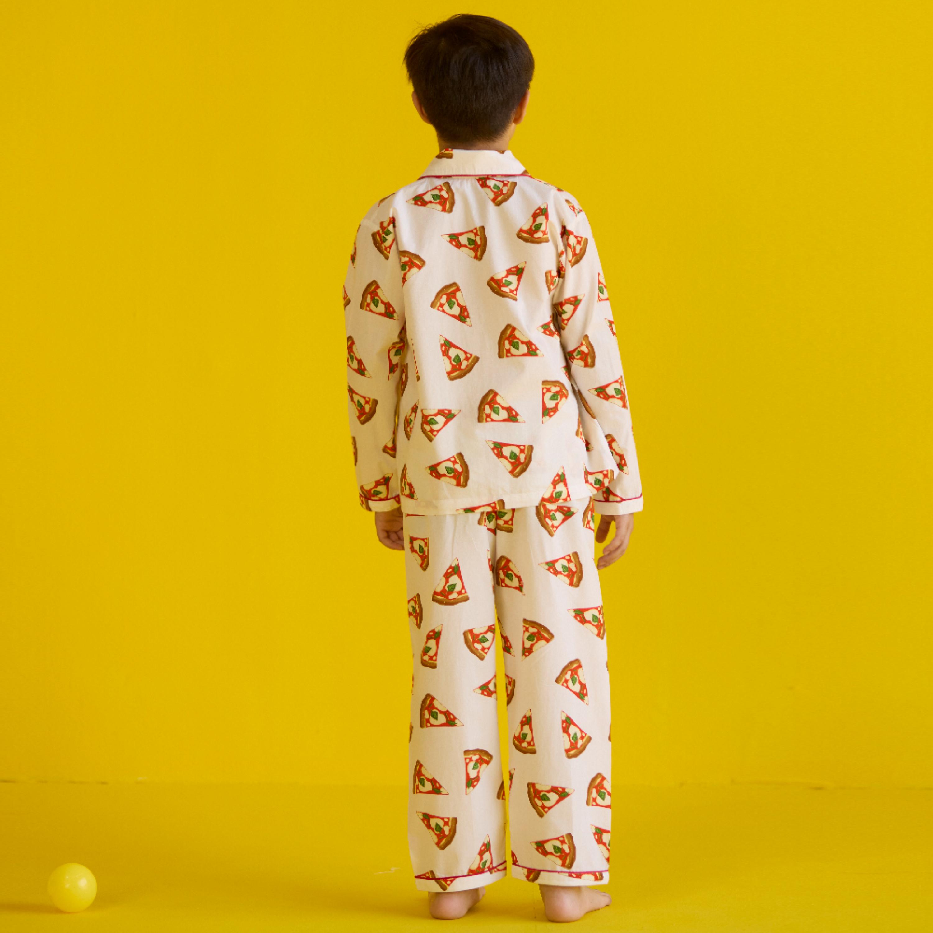 Pizza Party Pajama Set For Kids