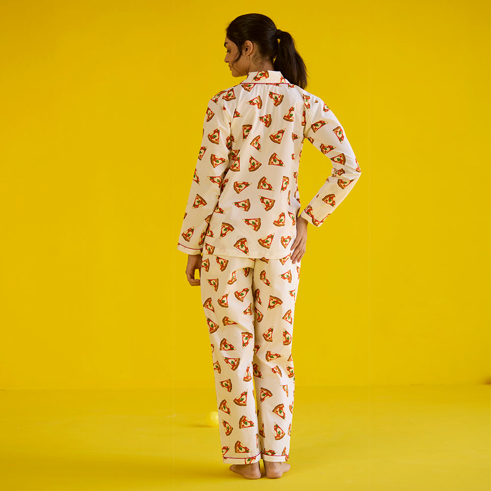 Women Pizza Party Pajama Set