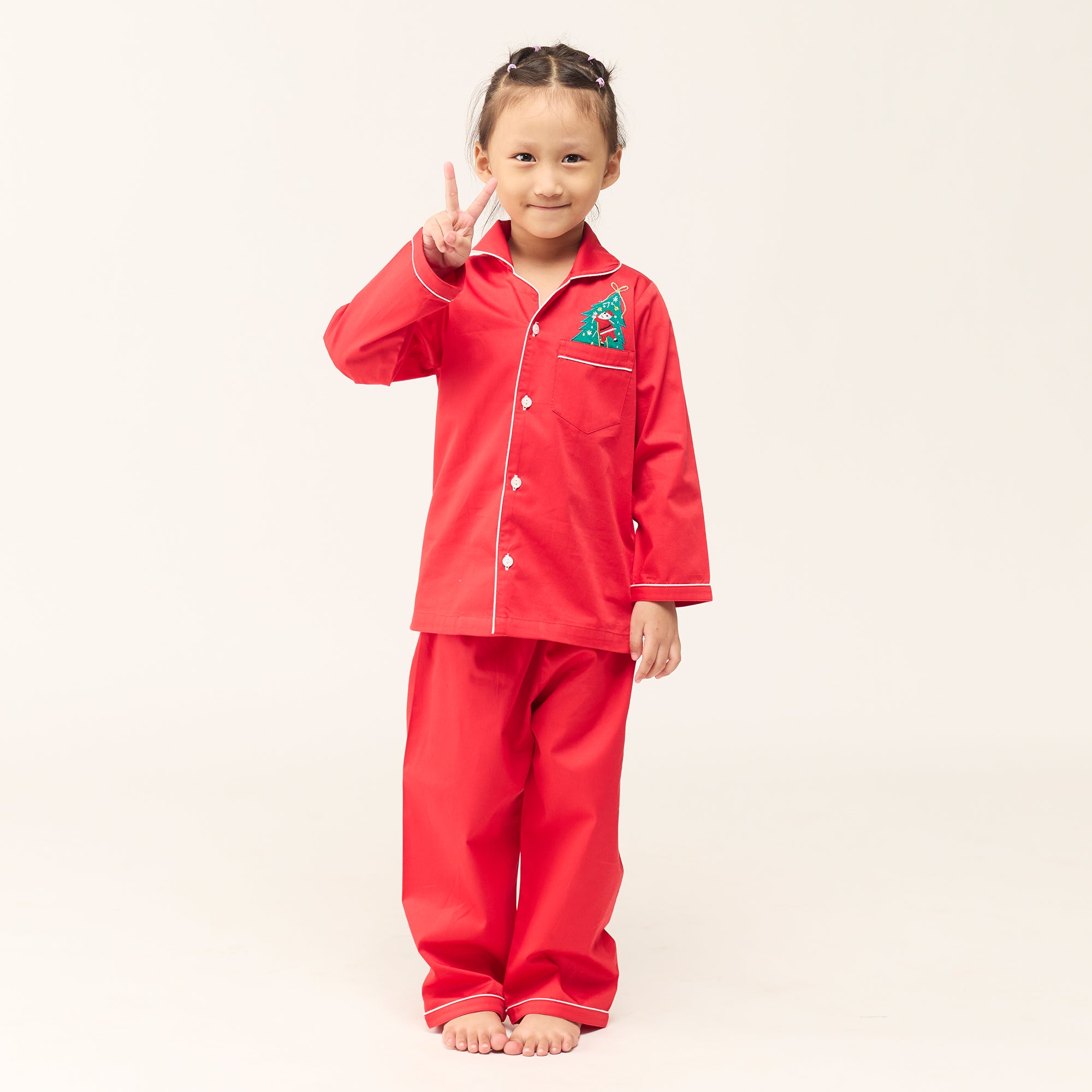 Deck The Halls Pajama Set For Kids