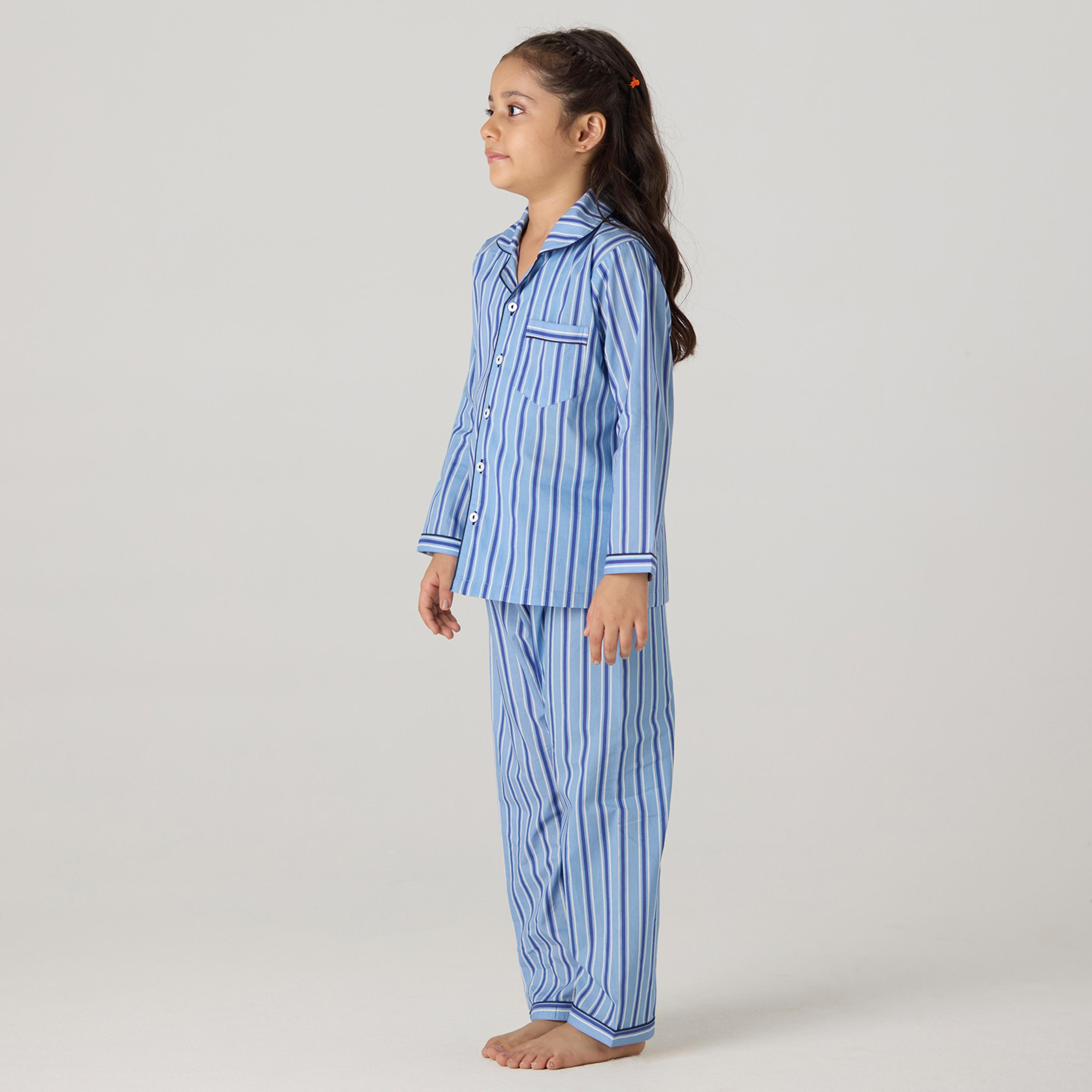 Nautical Striped Pajama Set For Kids