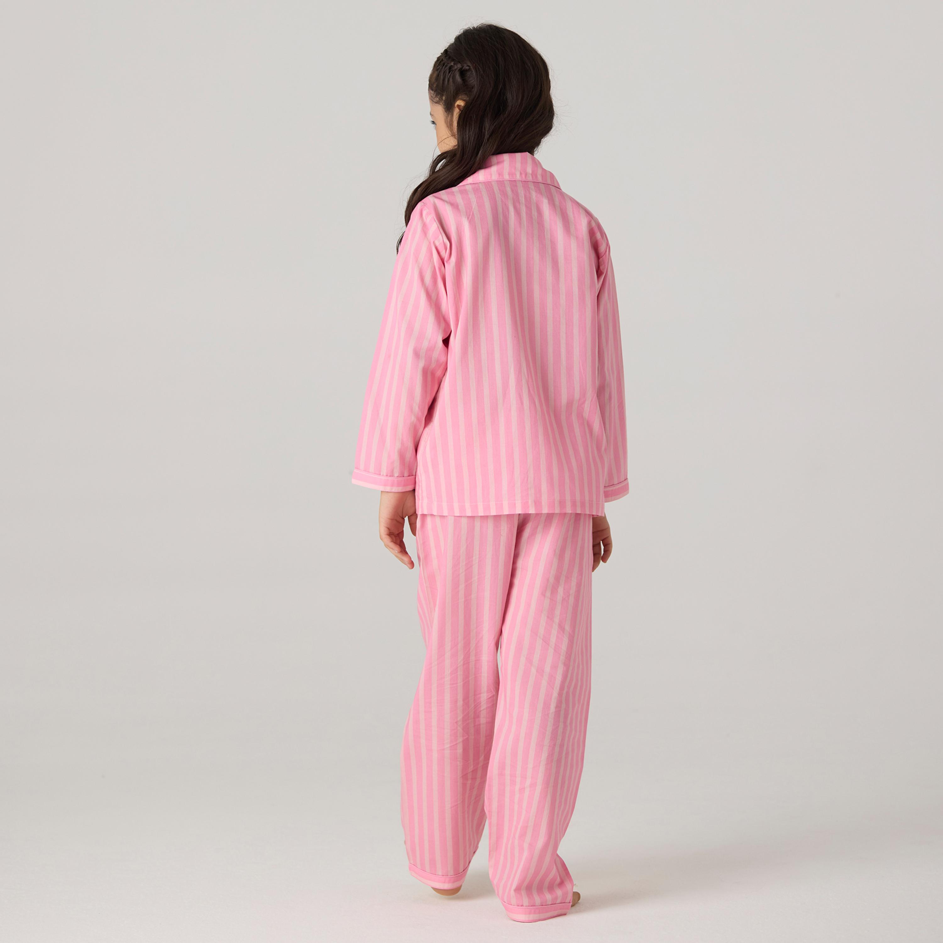 Candy Striped Pajama Set For Kids