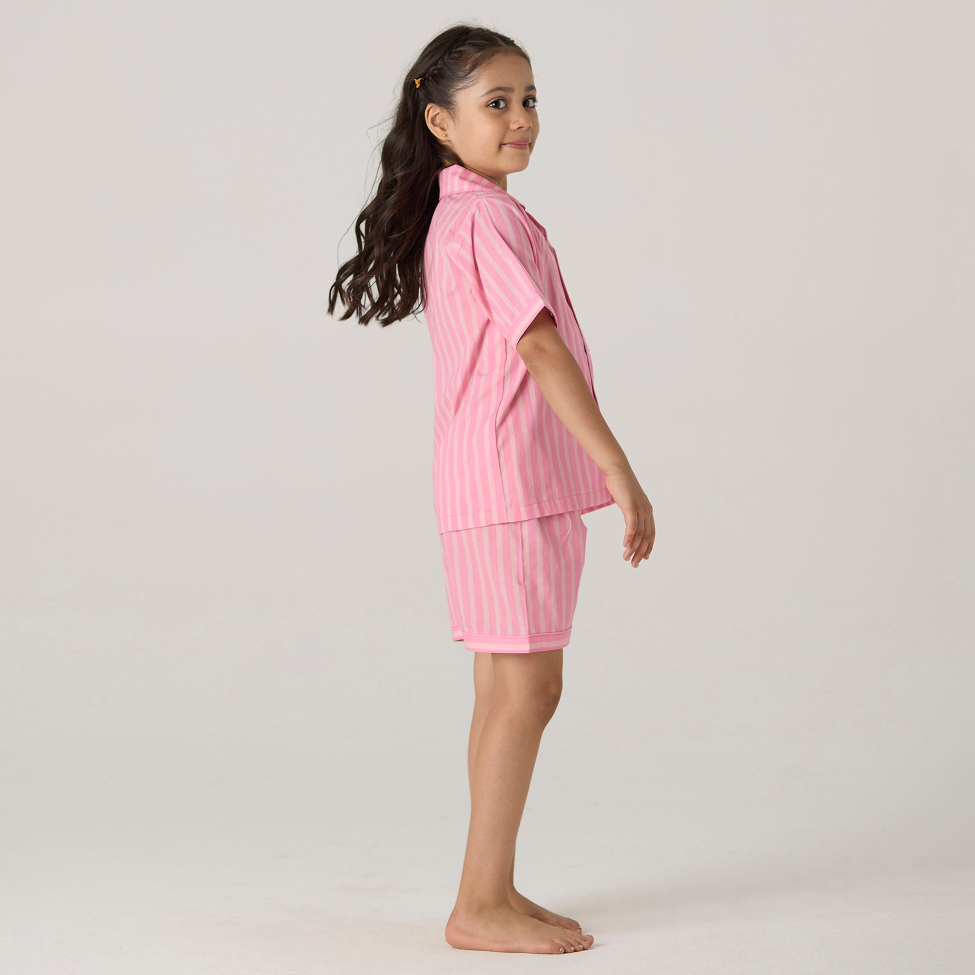 Candy Striped Shorts Set For Kids