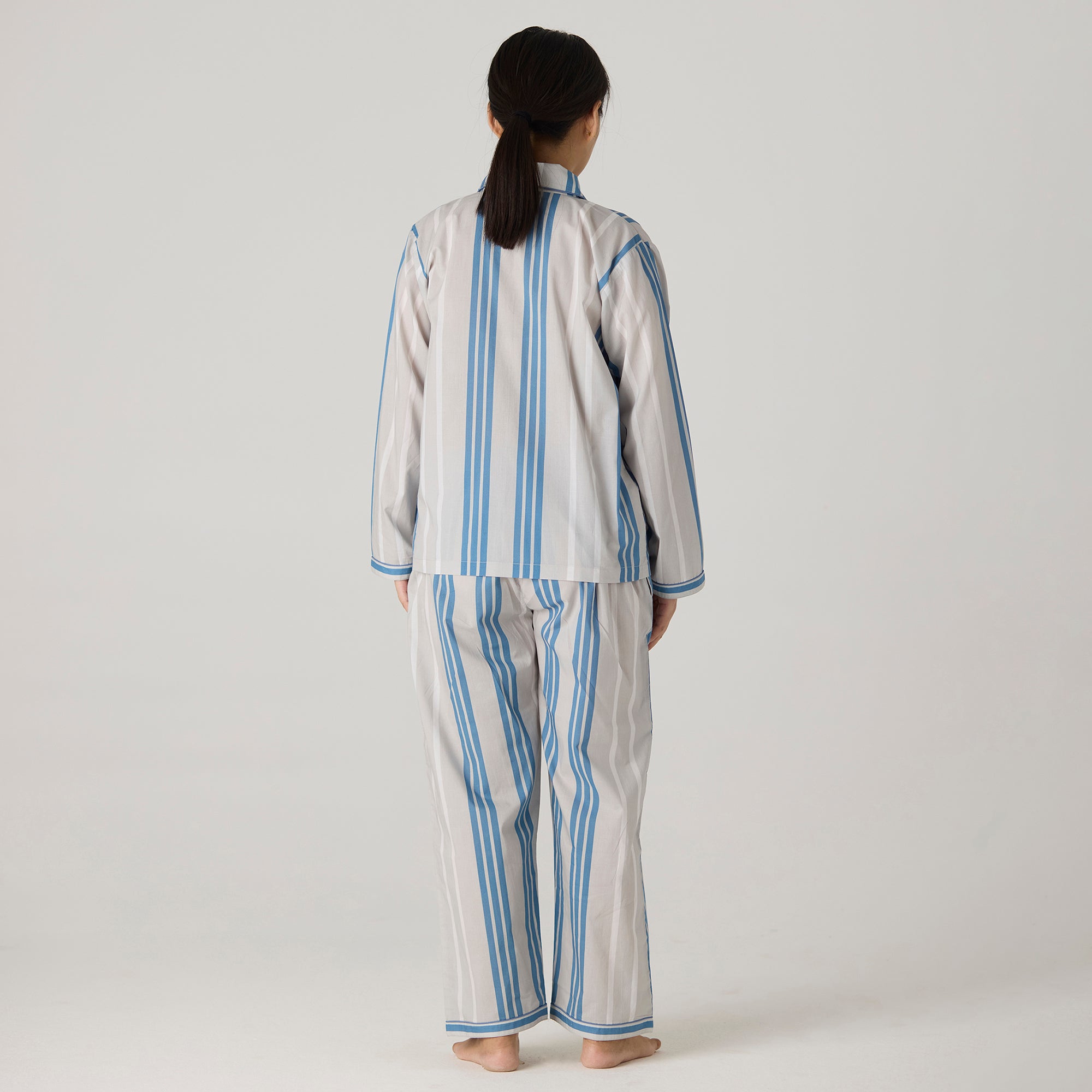 Women Coastal Striped Pajama Set