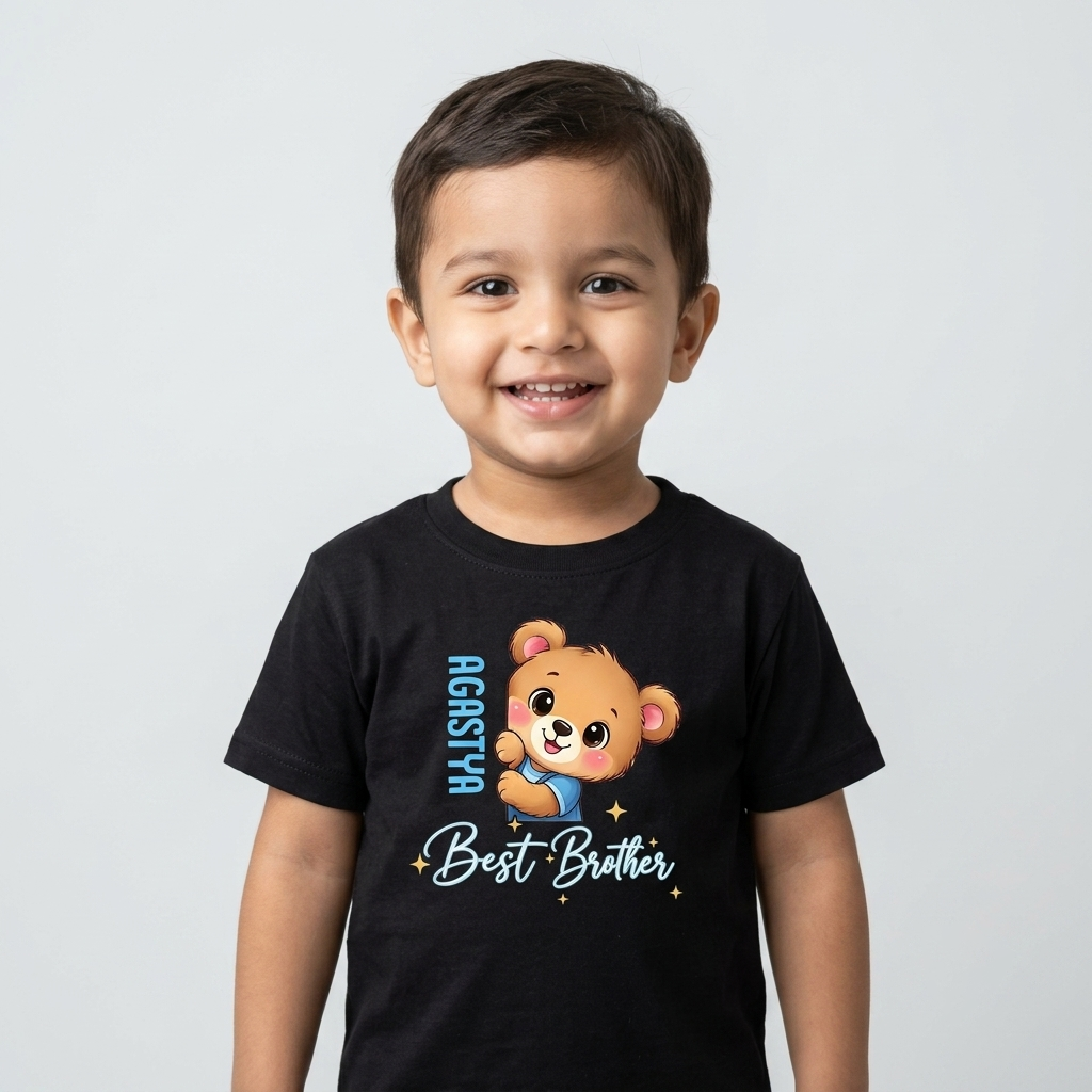Best Brother & Sister Teddy Bear Rakhi Outfit - Black