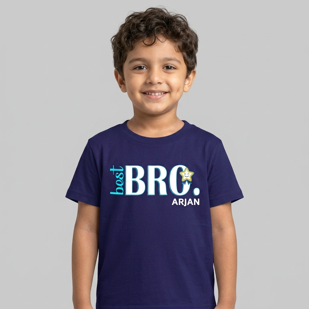 Best Bro & Sis Personalised Rakhi Outfit - Navy Blue