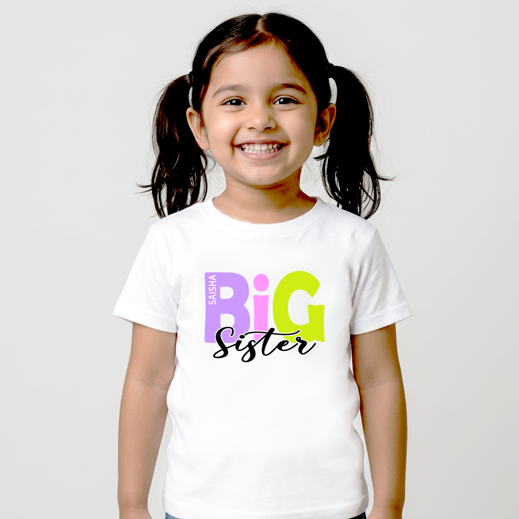 Big & Little Sibling Multicolour Personalised Rakhi Outfit - White