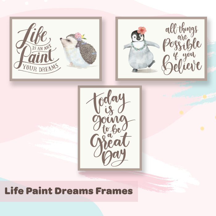 Life Paint Dreams Framed Wall Art (Set of 3)