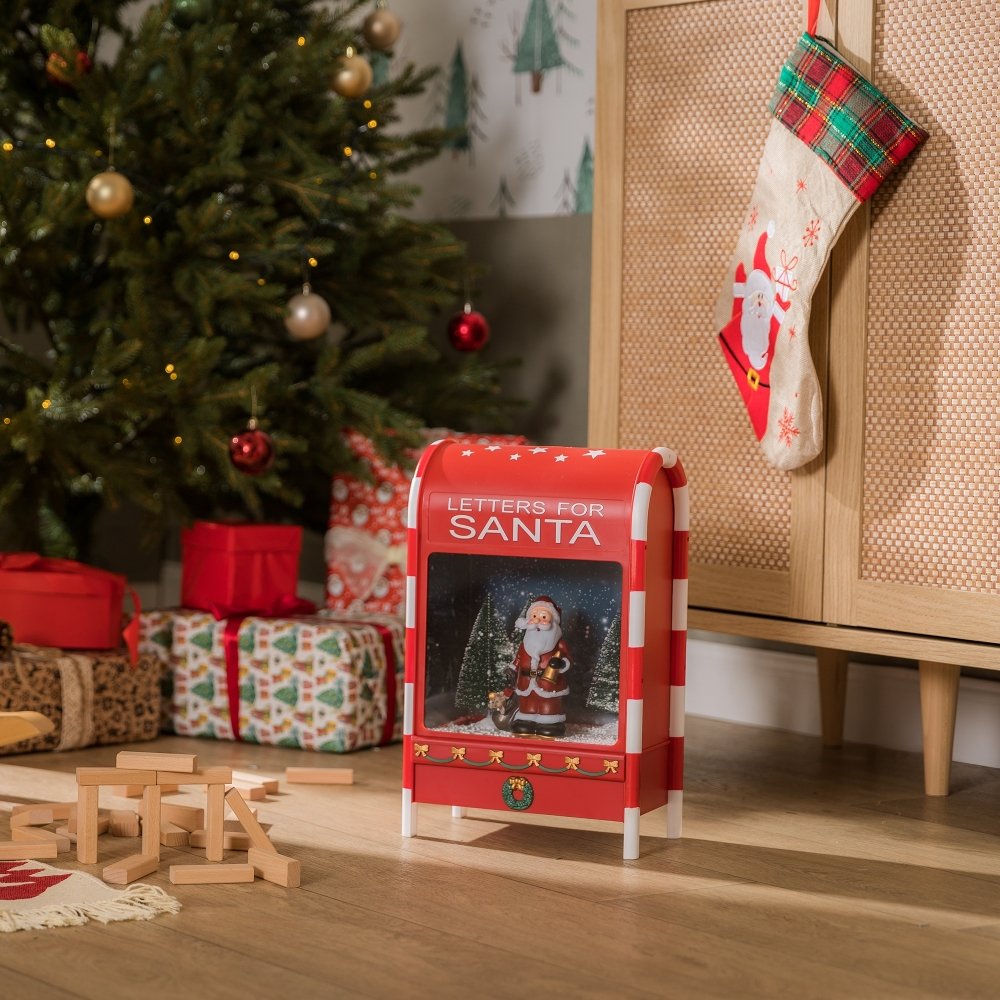 Light Up Musical Mailbox- Santa in a Snowfall