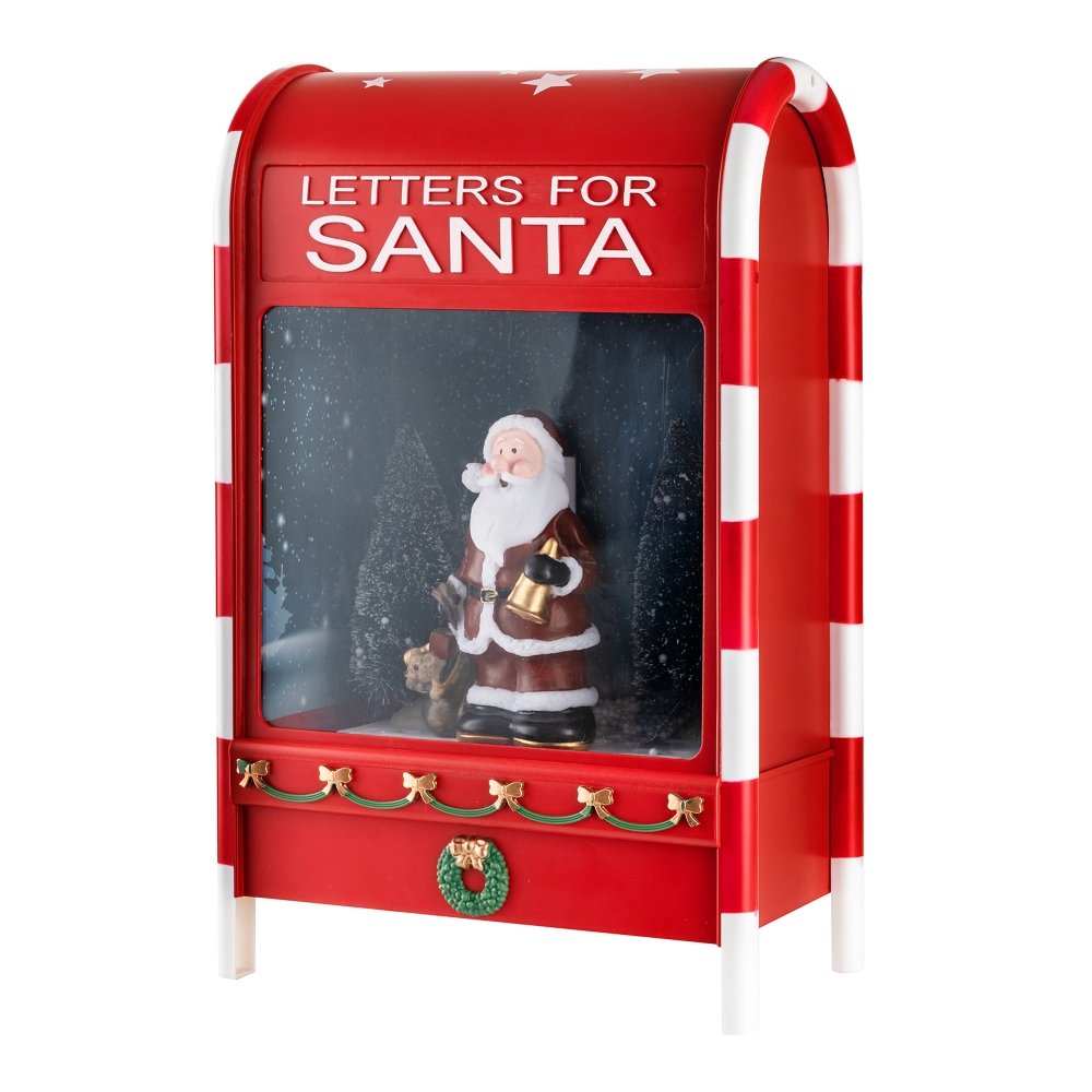 Light Up Musical Mailbox- Santa in a Snowfall