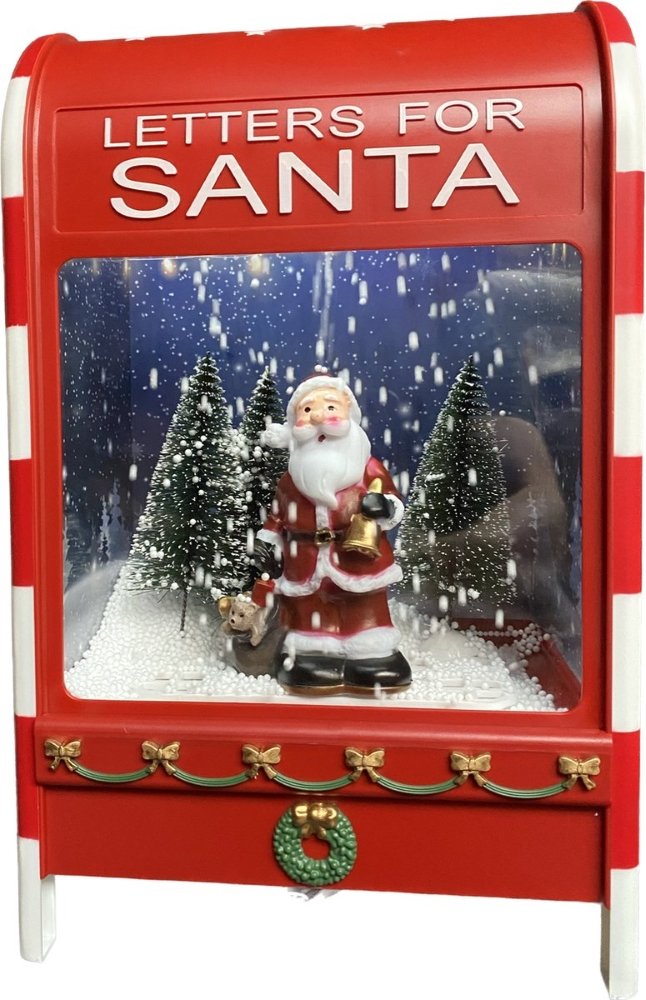 Light Up Musical Mailbox- Santa in a Snowfall