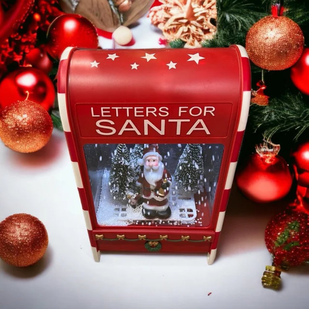 Light Up Musical Mailbox- Santa in a Snowfall