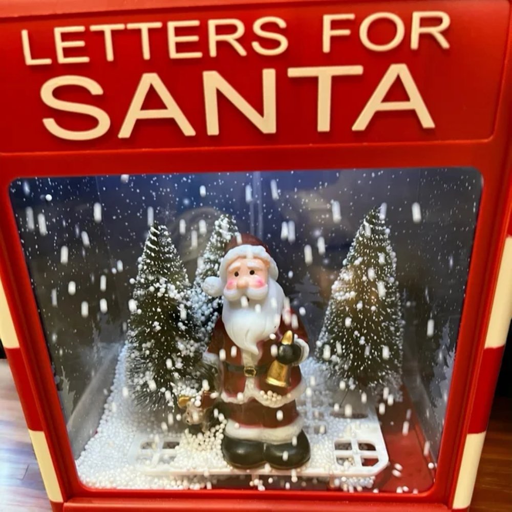 Light Up Musical Mailbox- Santa in a Snowfall