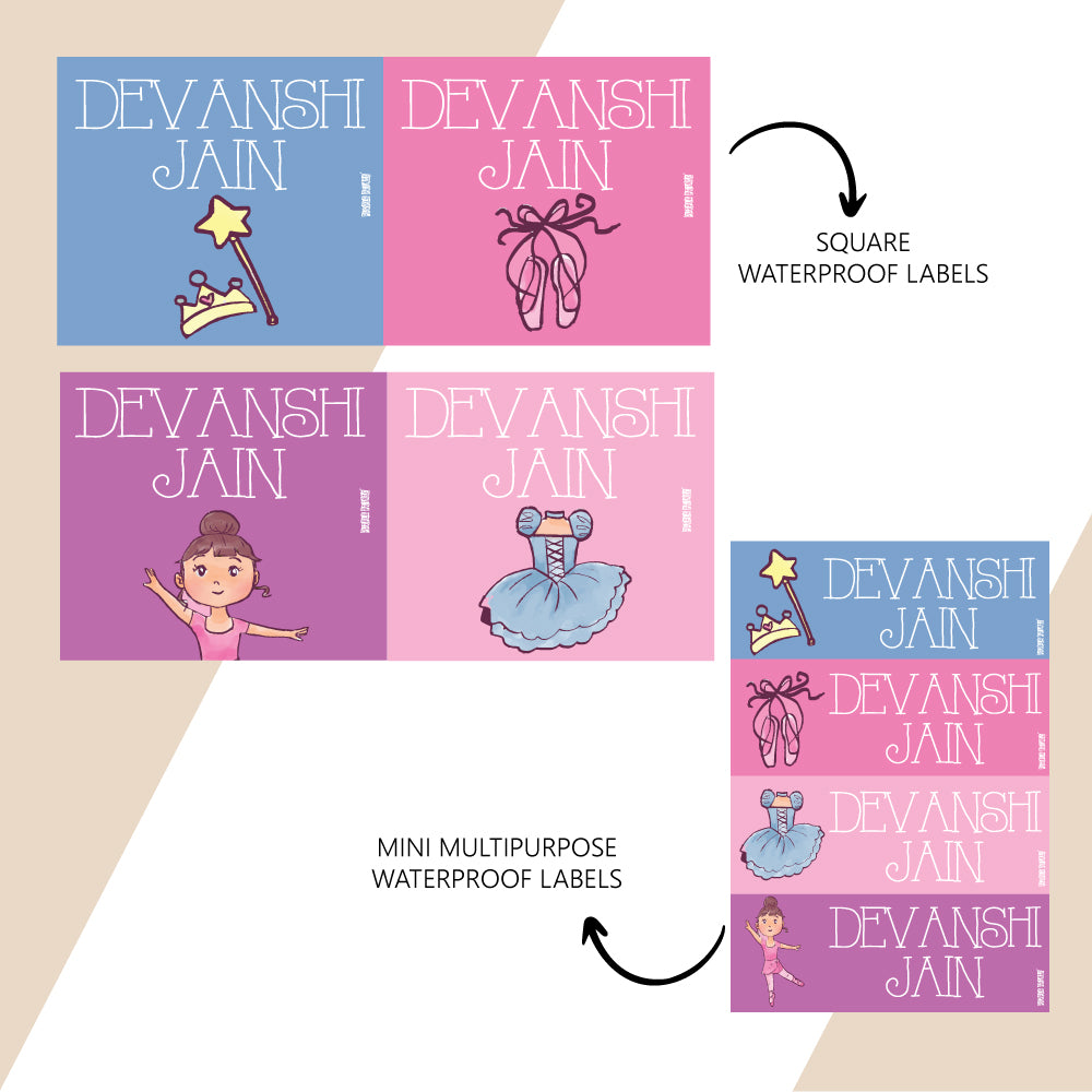 Waterproof Name Stickers