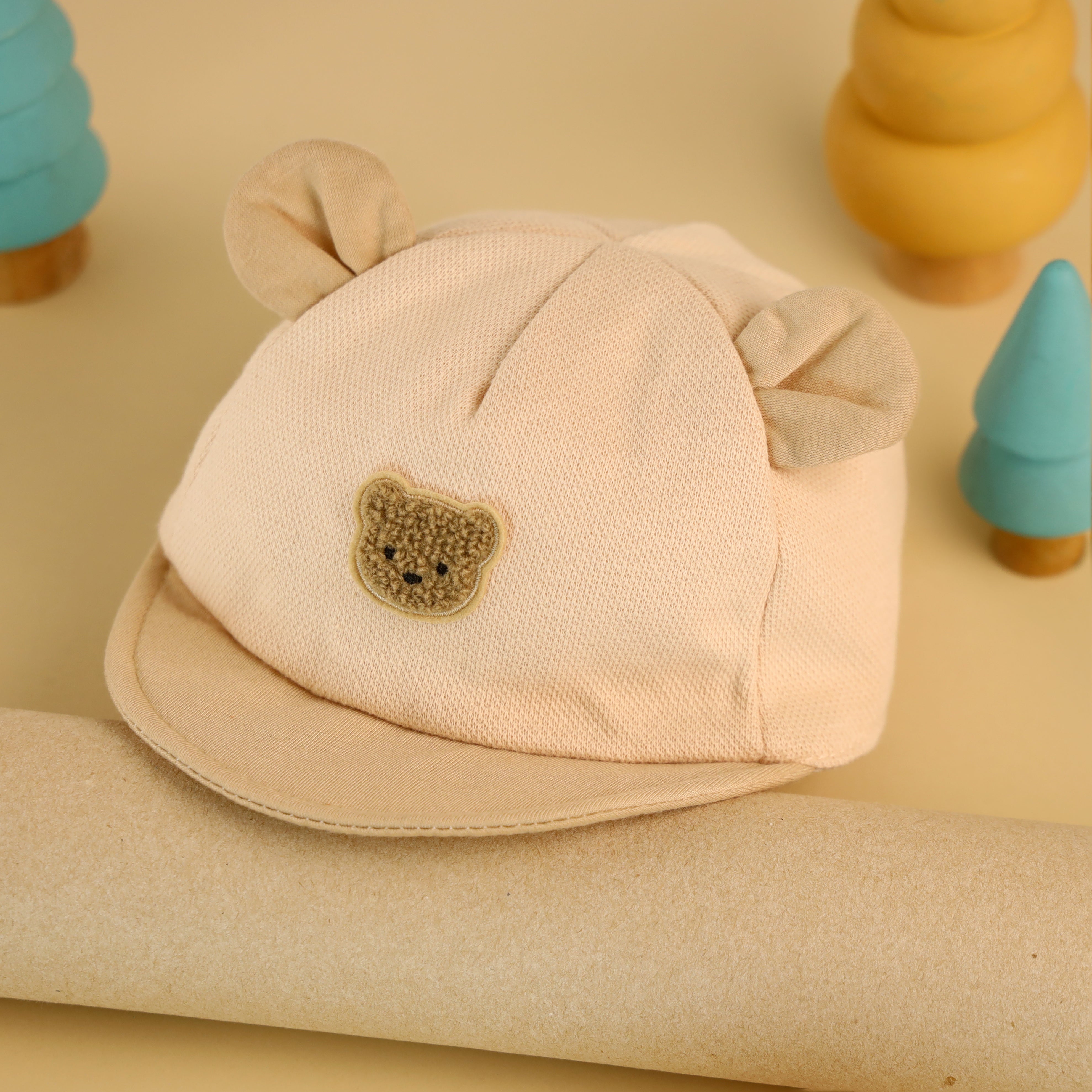 Little Cream Bear Cap