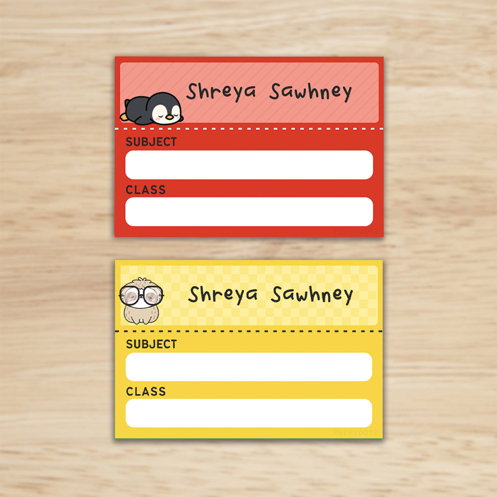 Mini SchoolBook Labels