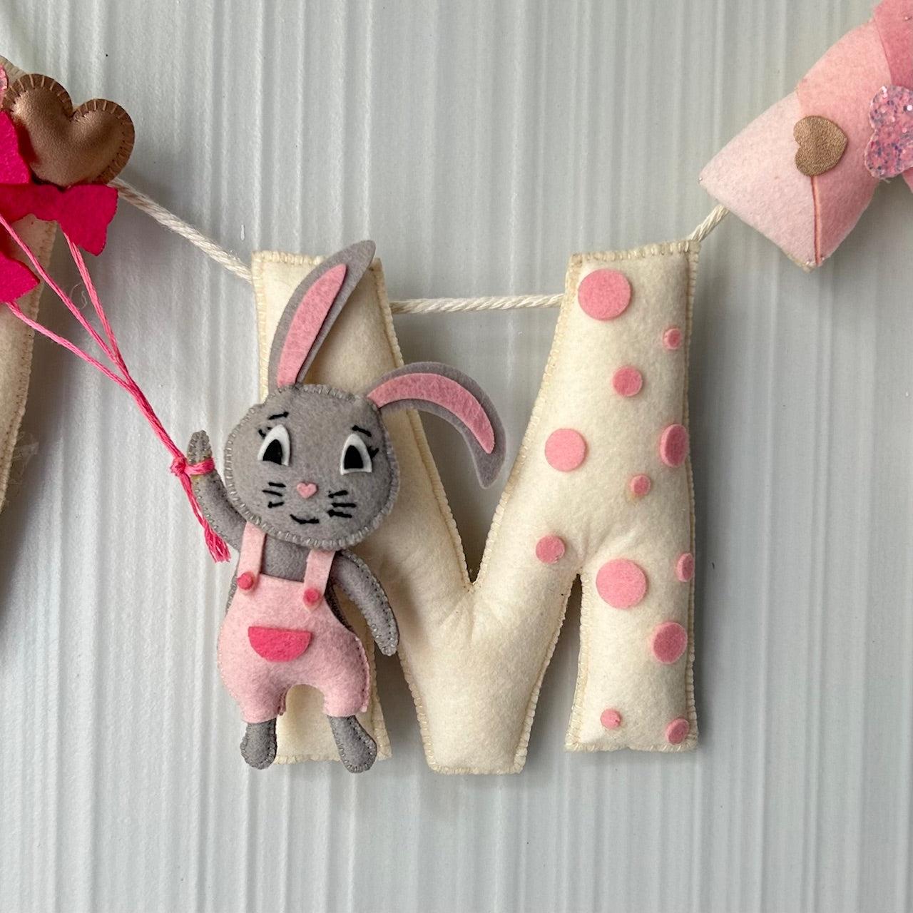 Babble Wrap Daisy The Rabbit Name Bunting/Garland