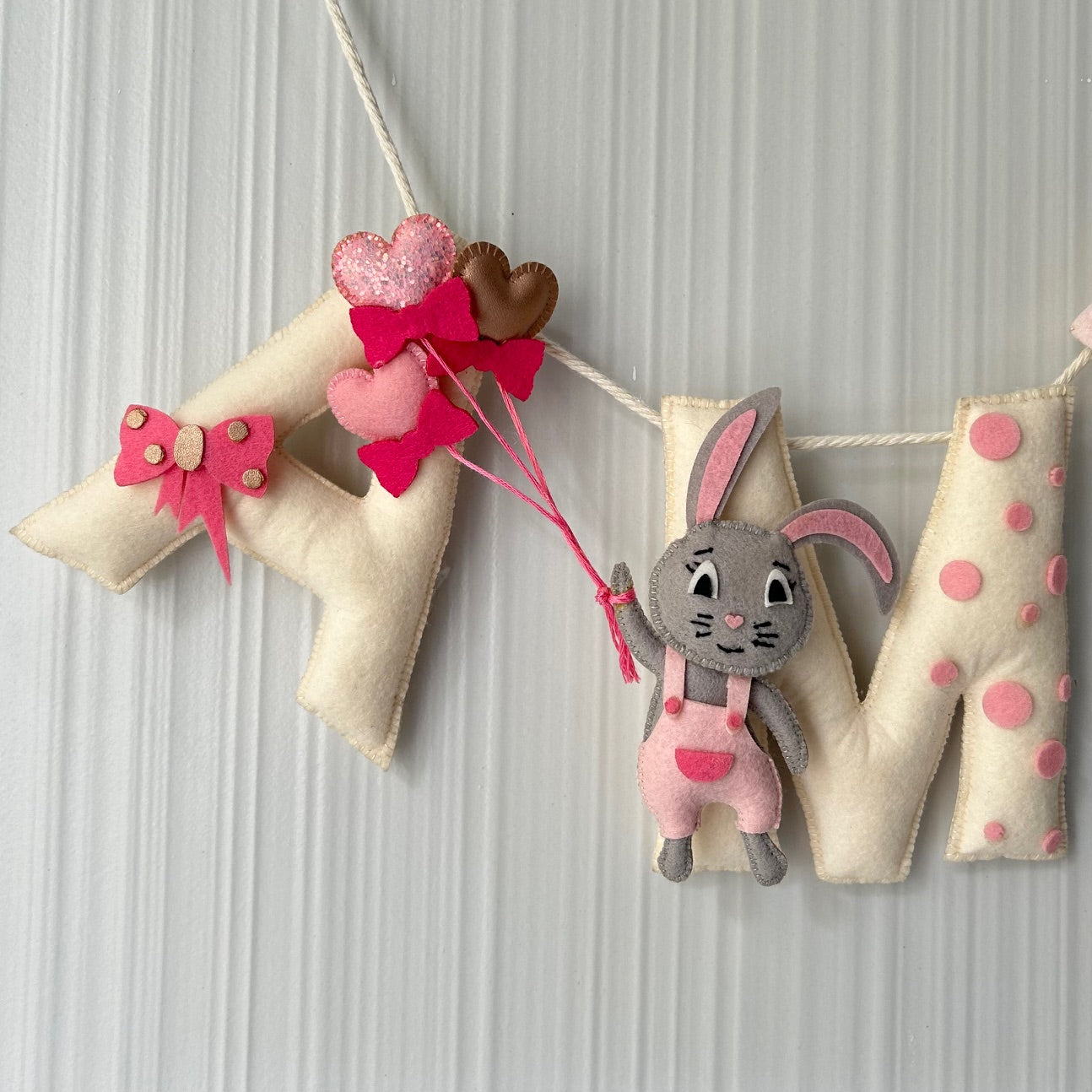 Babble Wrap Daisy The Rabbit Name Bunting/Garland