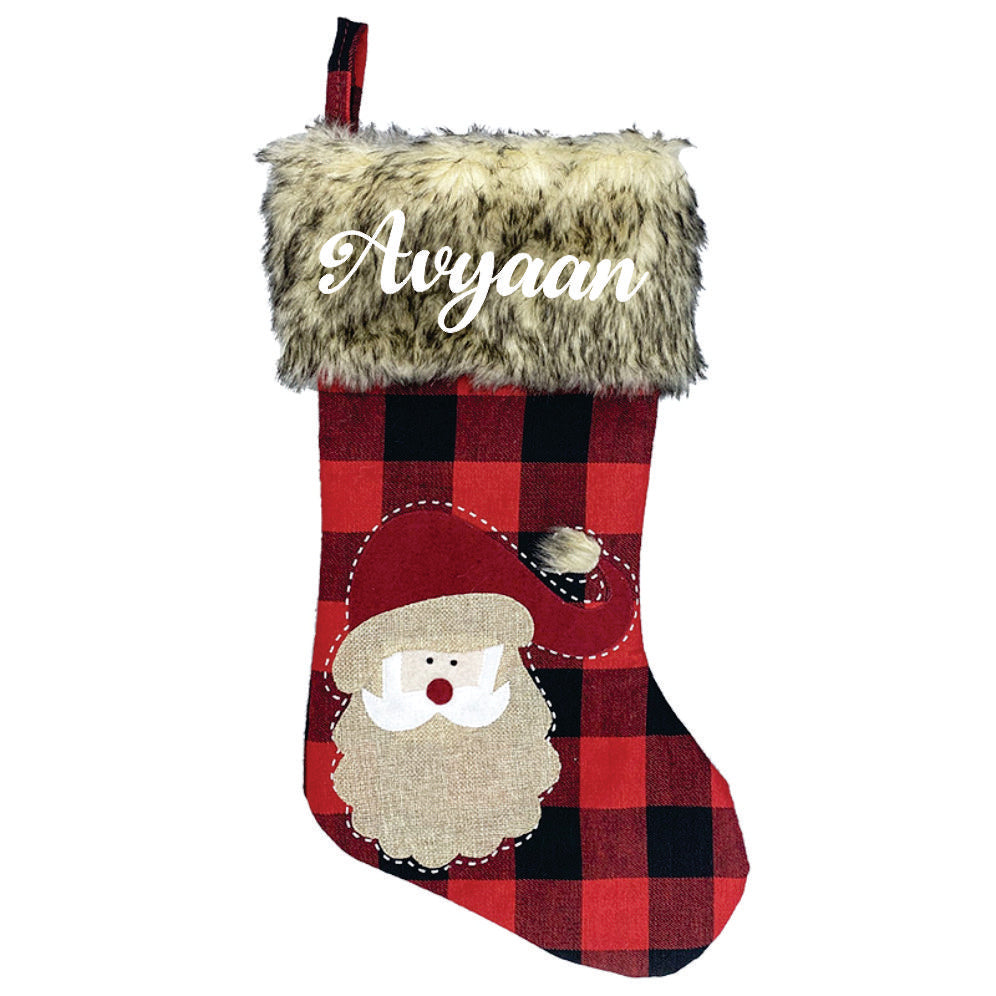 Frosty's Furry Stocking- Happy Santa