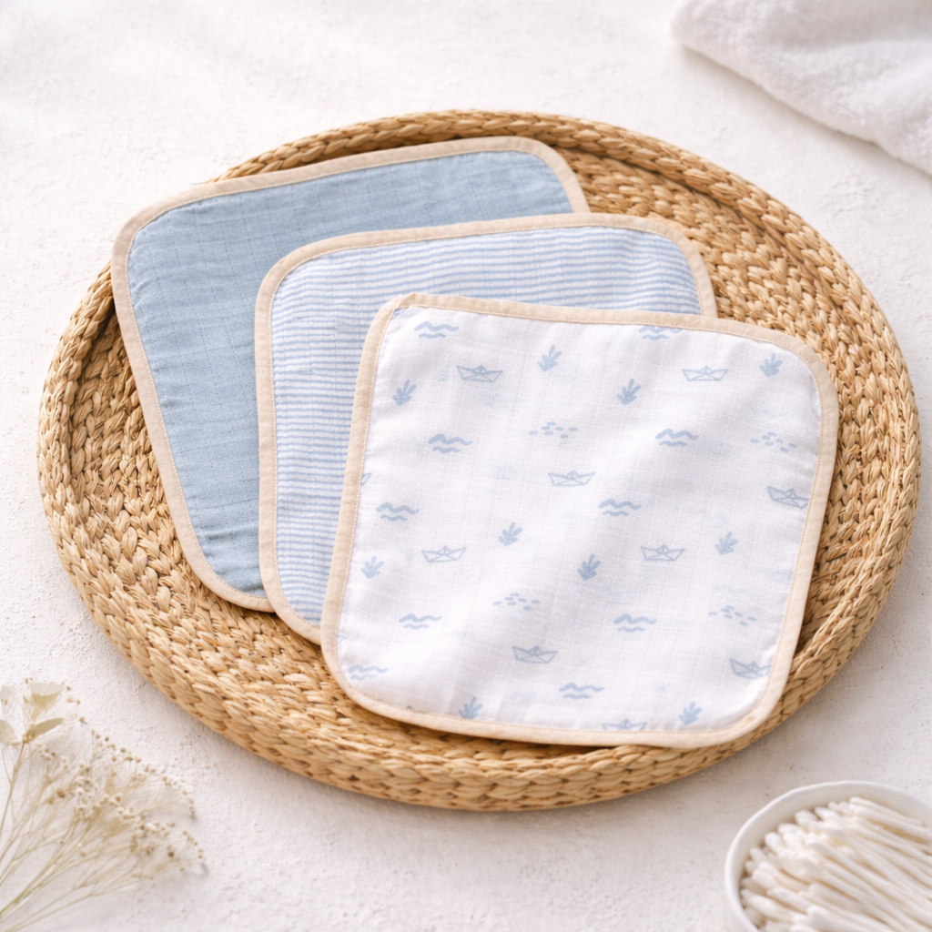 Organic Muslin Washcloths (Set of 3)