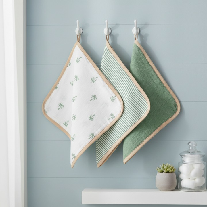 Organic Muslin Washcloths (Set of 3)