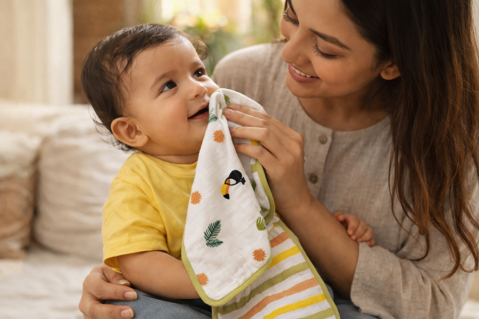 Masilo Organic Muslin Washcloths (Set of 2)
