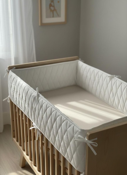 Masilo Cot Bumper with Harlequin Quilting