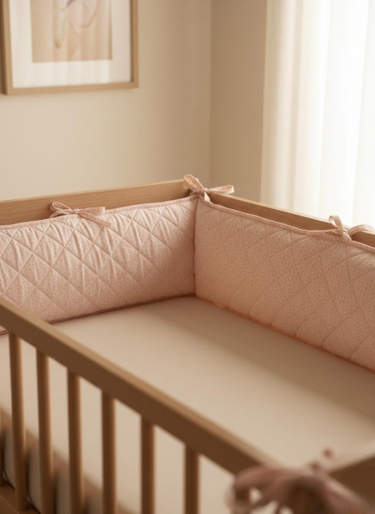 Masilo Cot Bumper with Harlequin Quilting