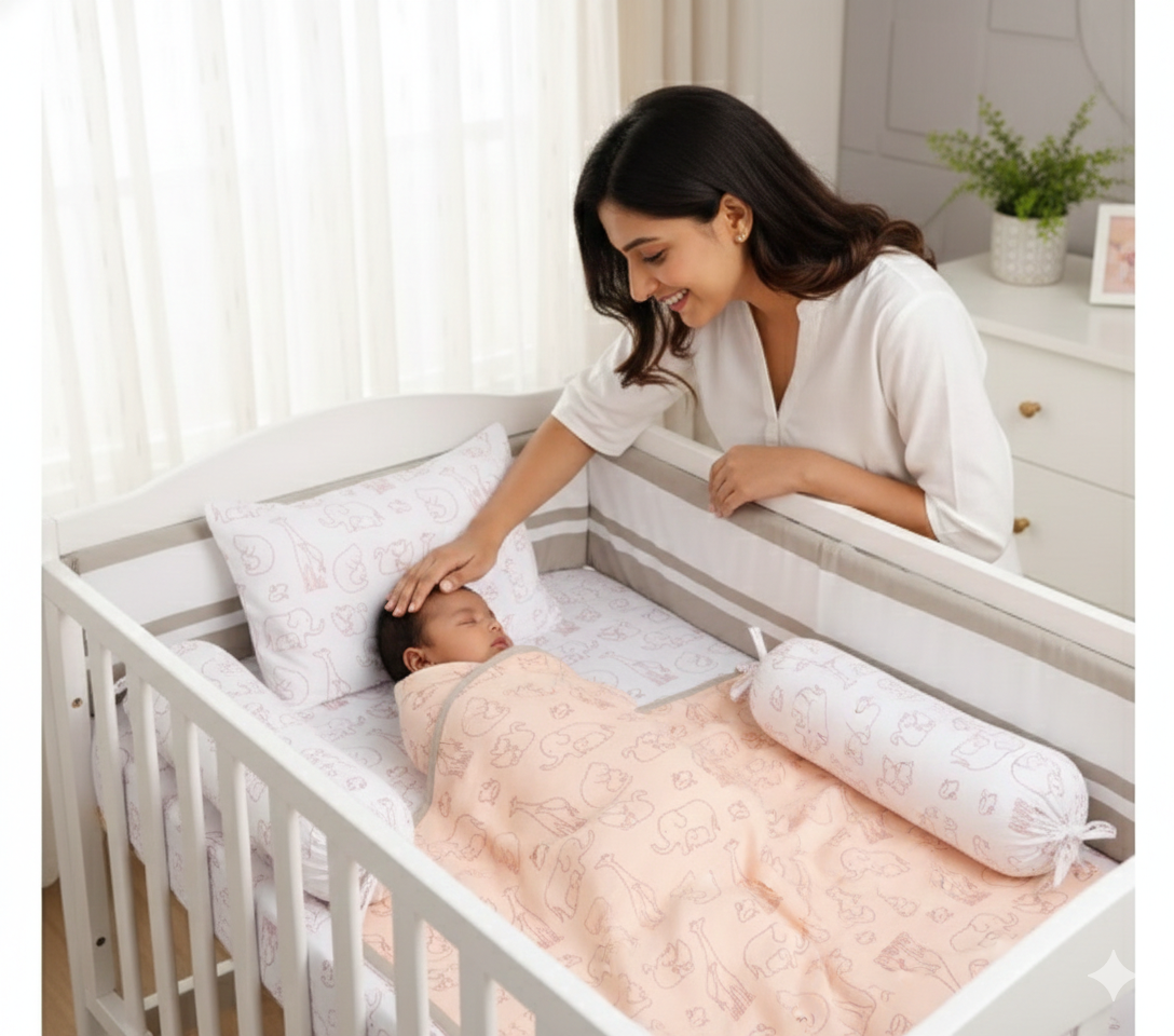 Masilo Organic Cotton Cot Bedding Set - Always Be My Baby