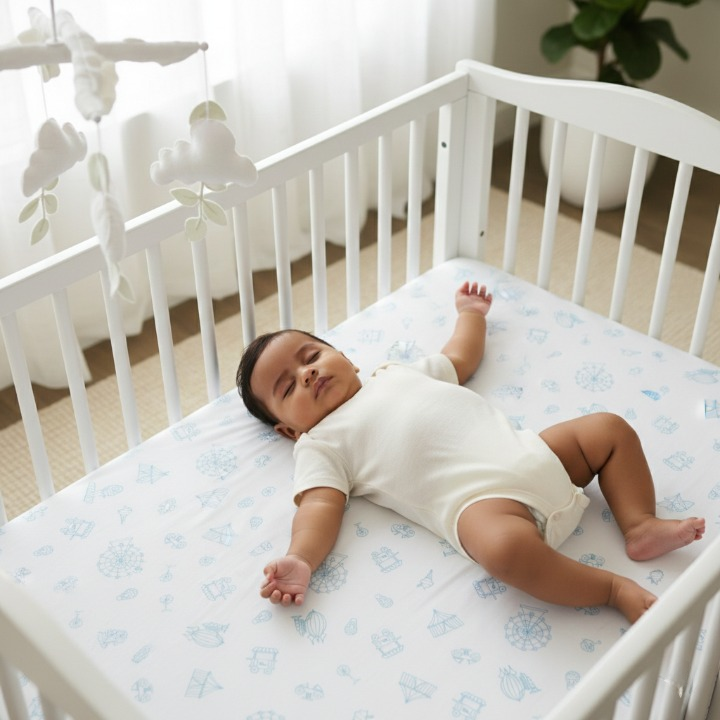 Organic Cotton Fitted Cot Sheet
