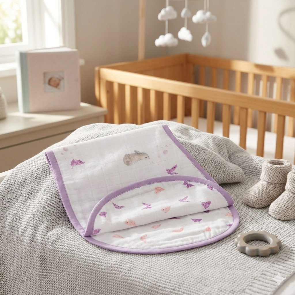 Masilo Bamboo Muslin Burp Cloth & Bib