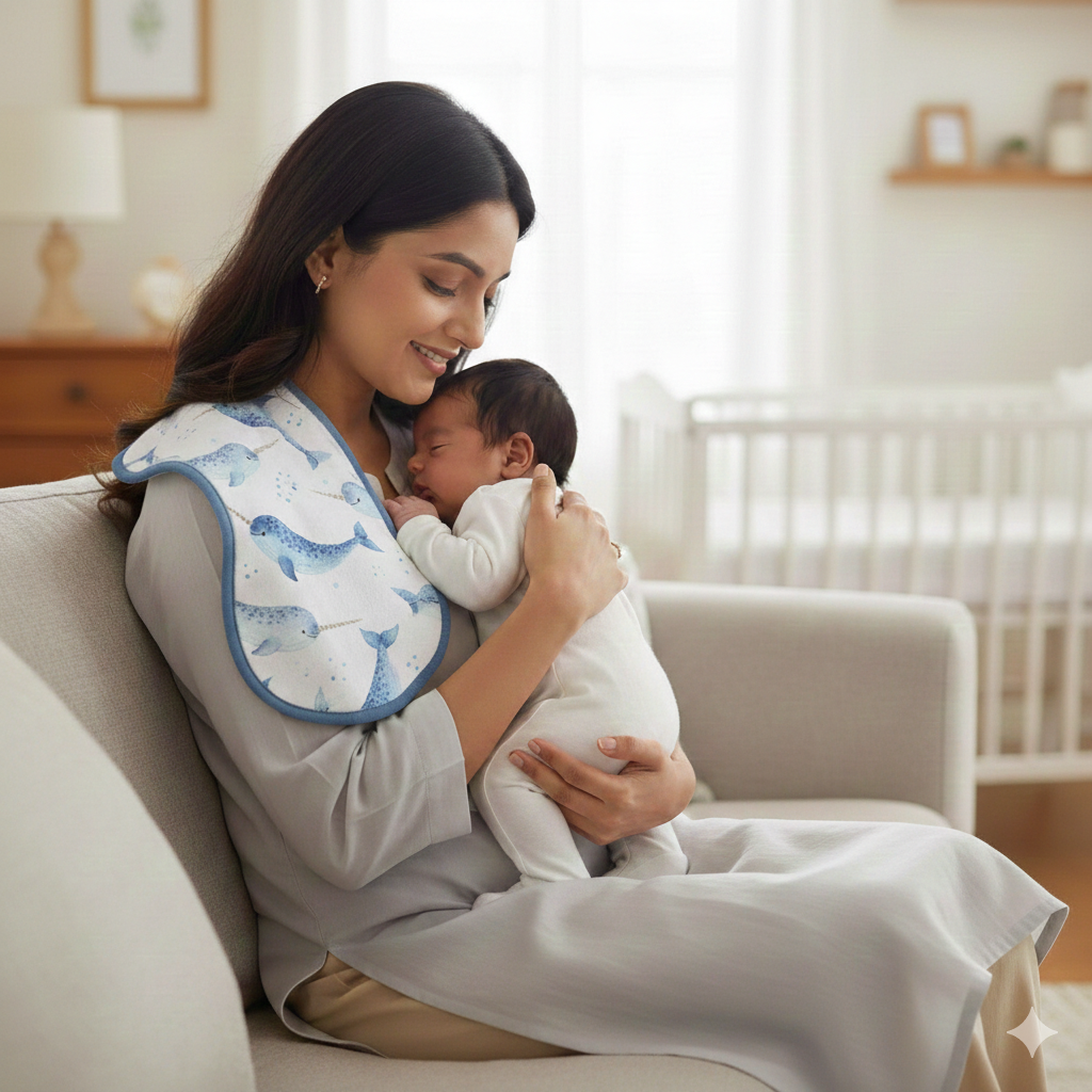 Masilo Bamboo Muslin Burp Cloth & Bib