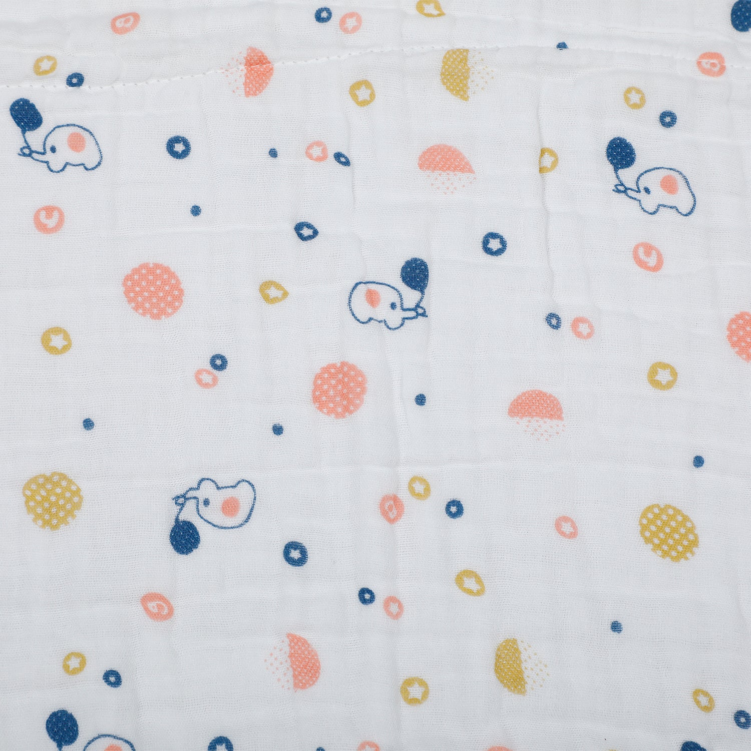 Baby Moo Printed White Muslin Blanket