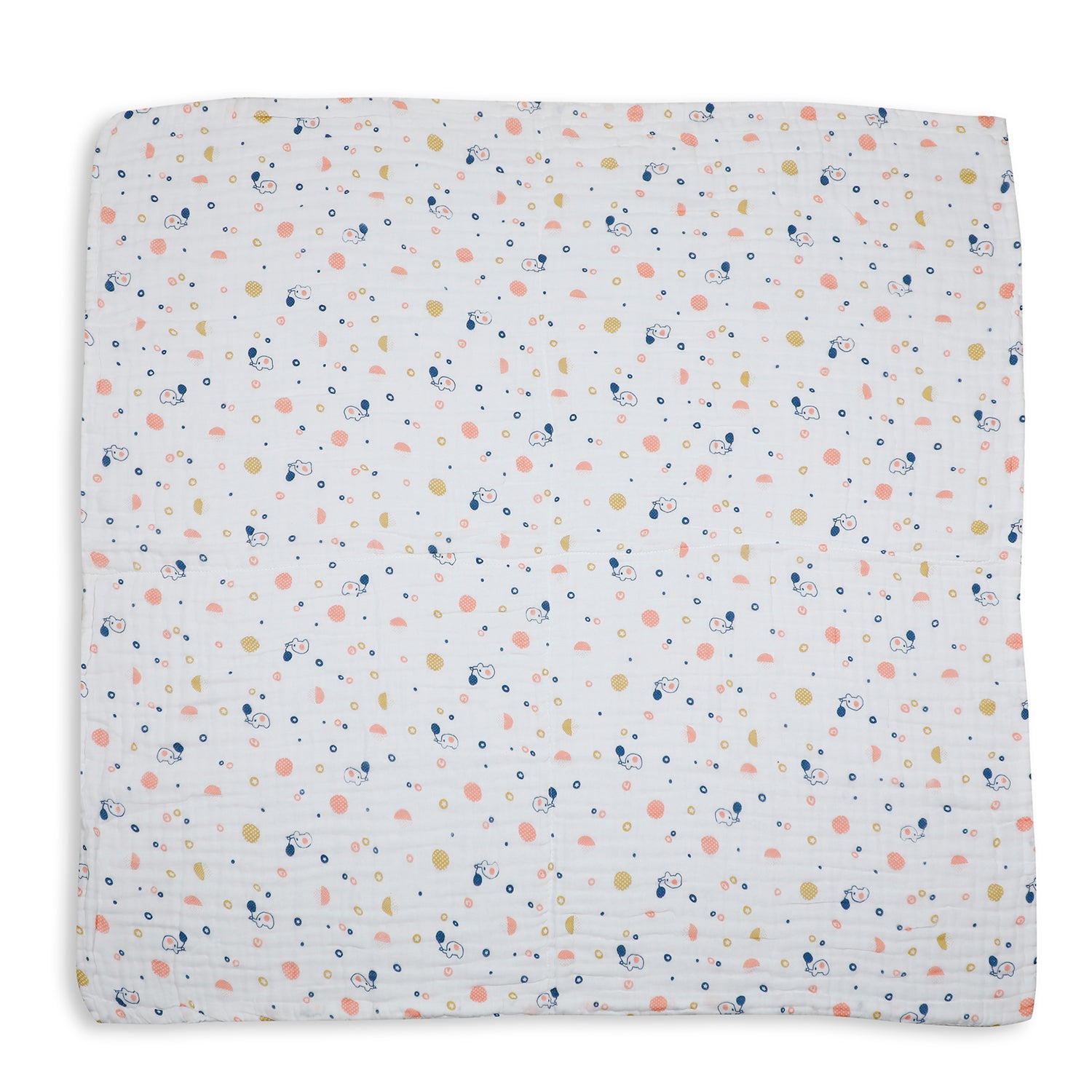Baby Moo Printed White Muslin Blanket
