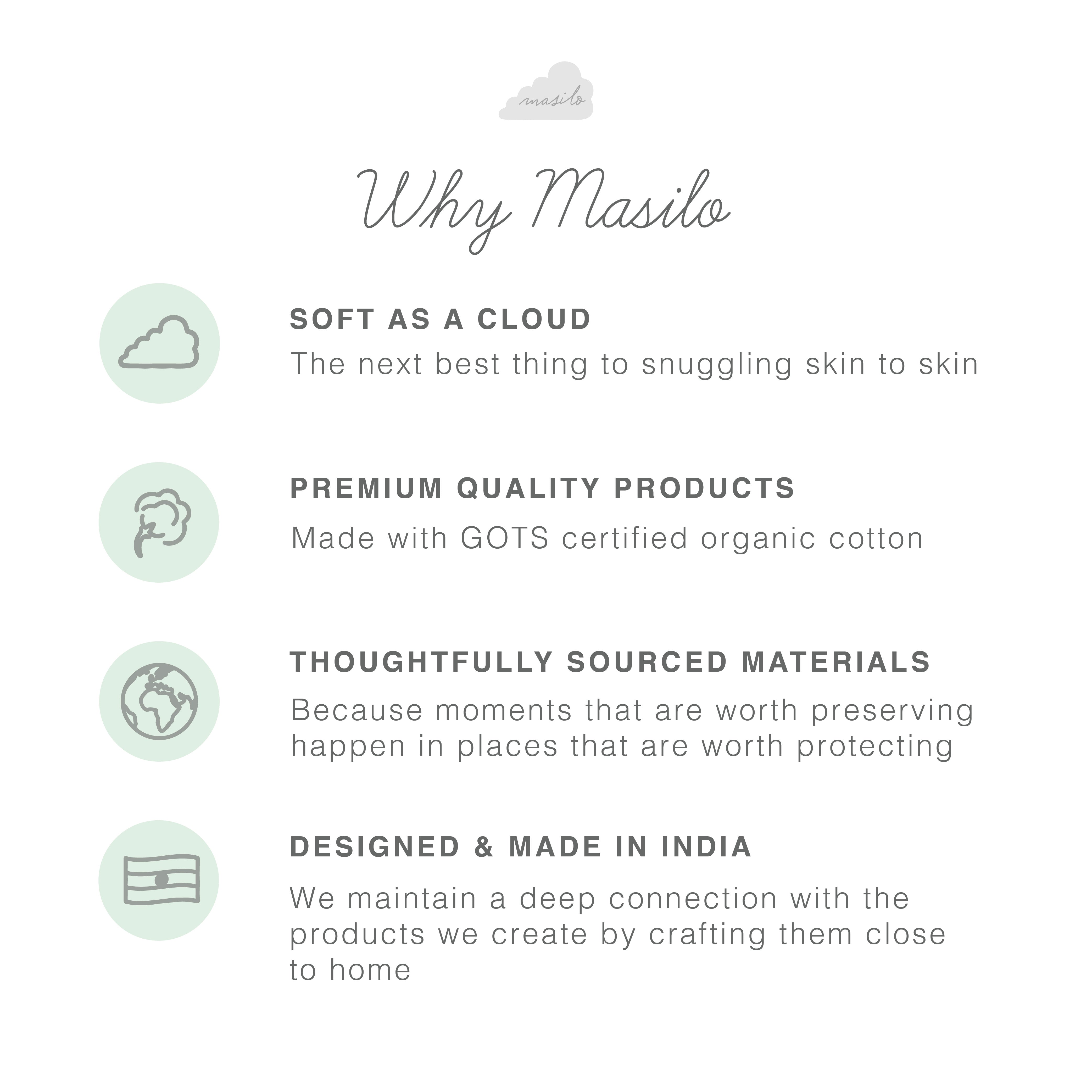 Masilo Organic Muslin Washcloths (Set of 2) – Dream Wings