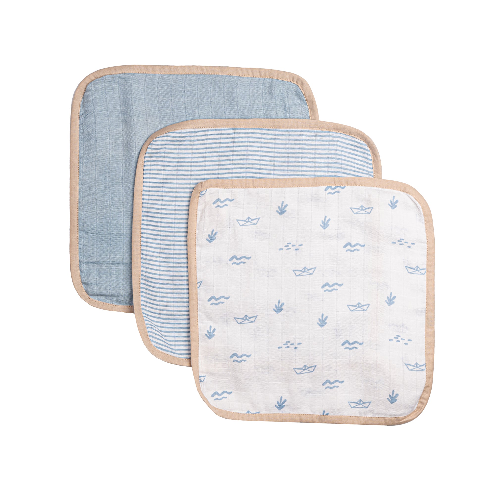 Organic Muslin Washcloths (Set of 3) – Boat