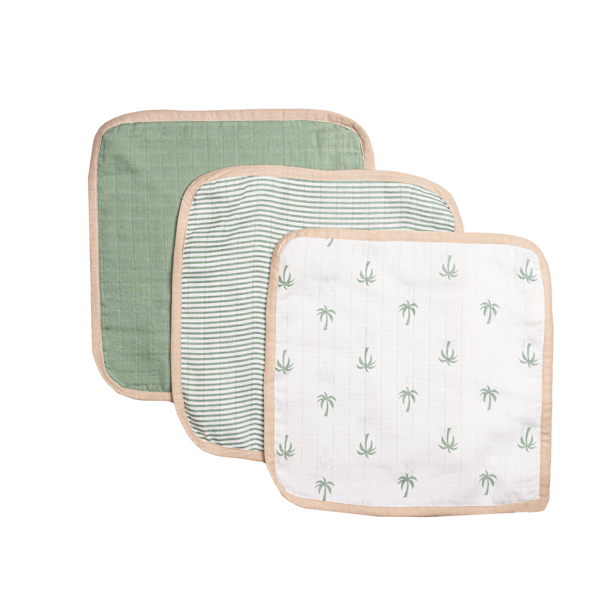 Organic Muslin Washcloths (Set of 3) – Plam