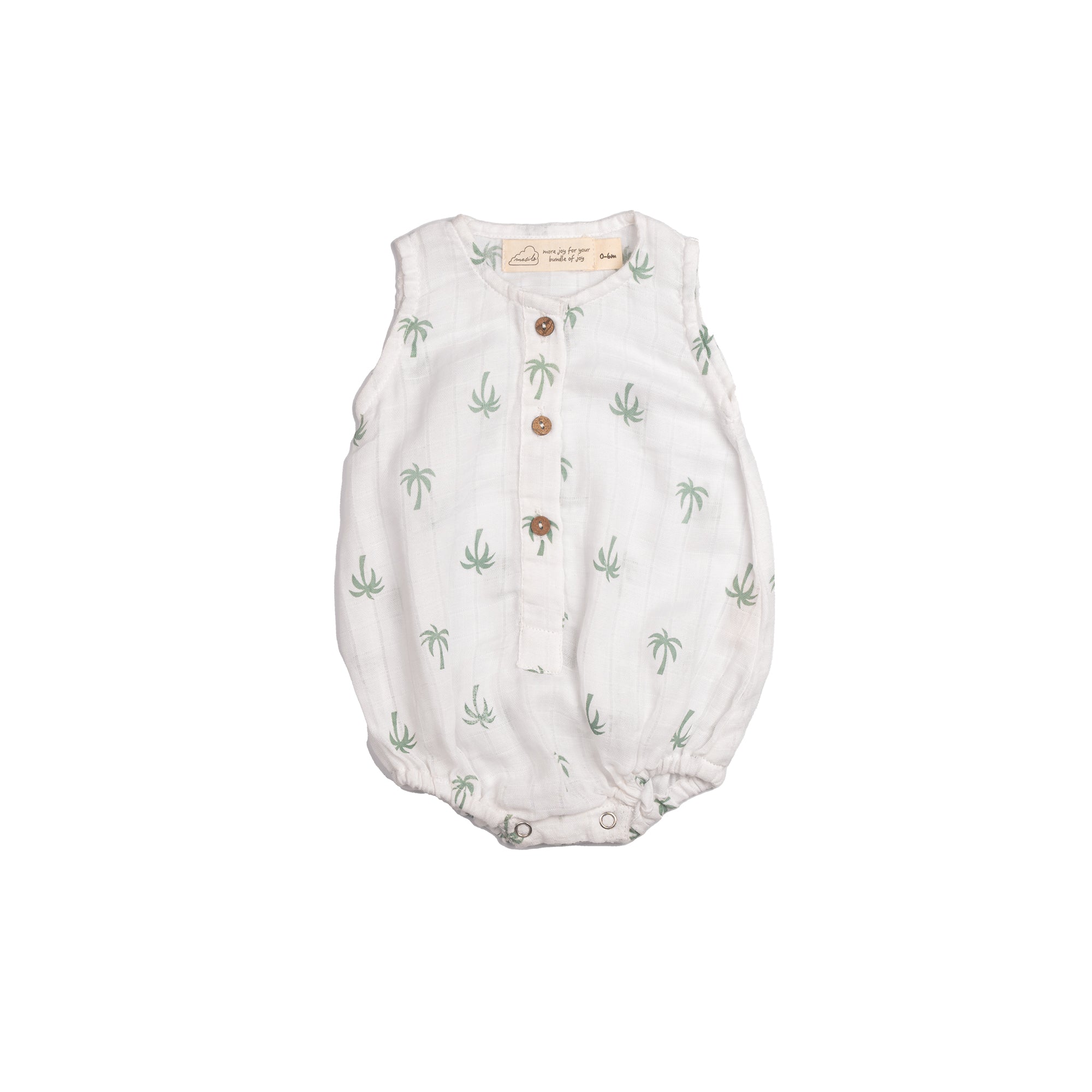 Organic Muslin Baby Romper (Pack of 3) – Palm