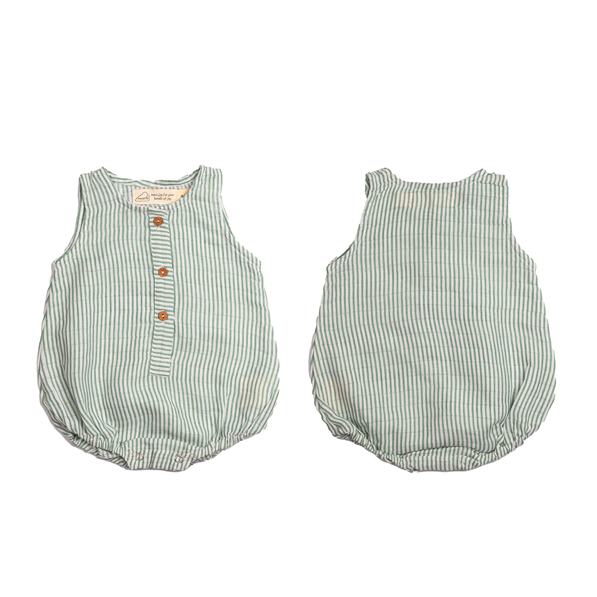 Organic Muslin Baby Romper (Pack of 3) – Palm