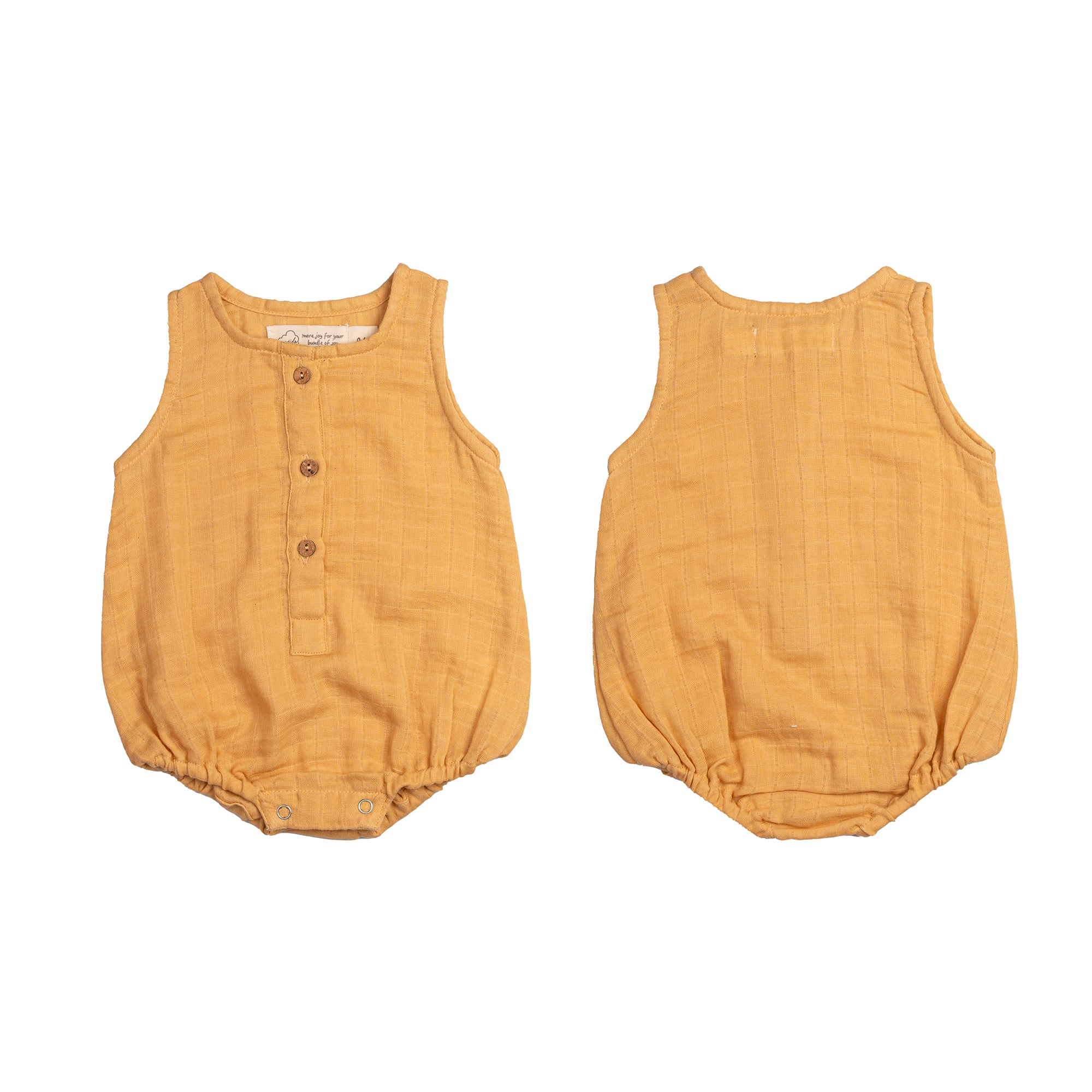 Organic Muslin Baby Romper (Pack of 3) – Pineapple